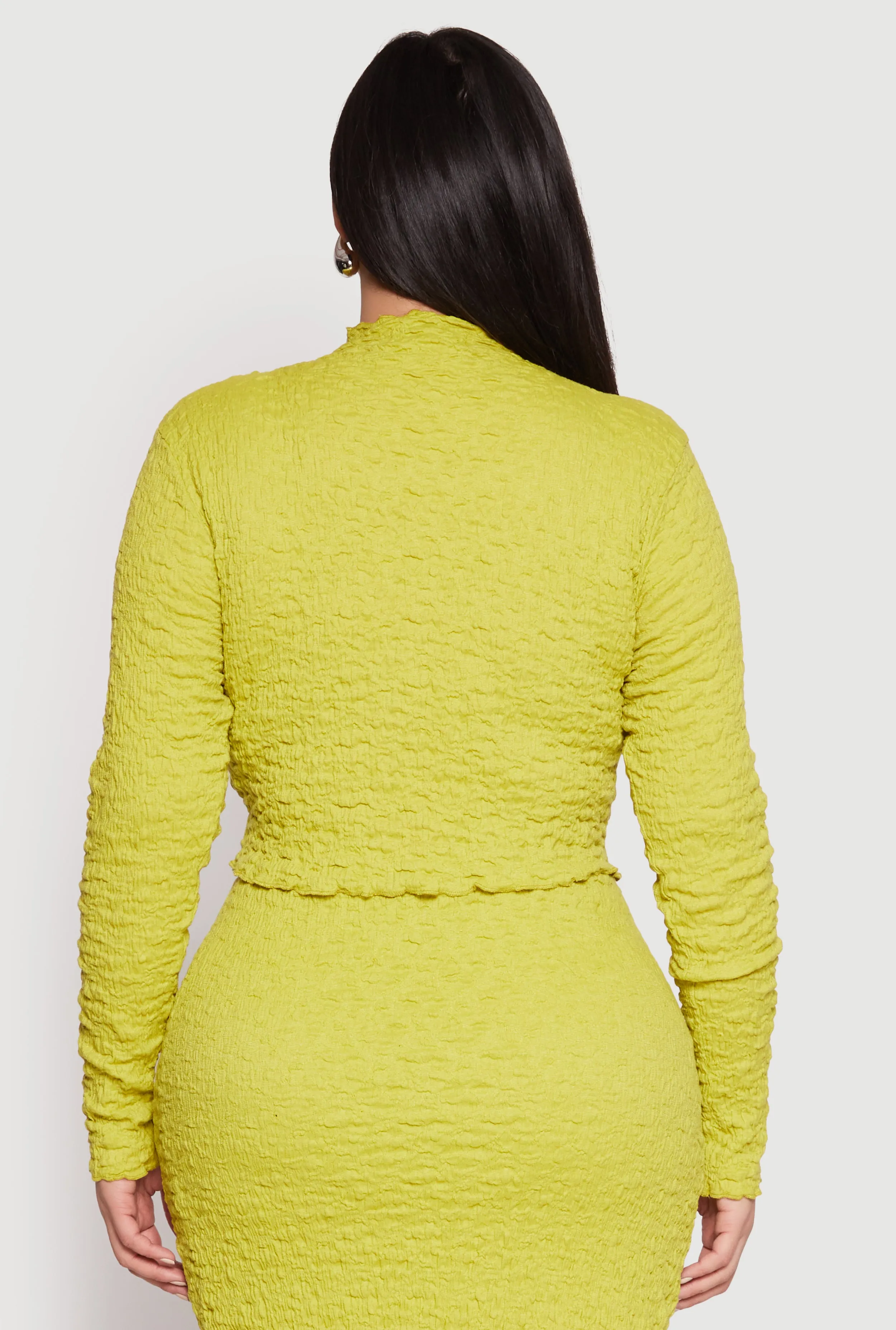 Plus Size Almost Famous Textured Knit Funnel Neck Top sold by Rainbow product image thumbnail 5