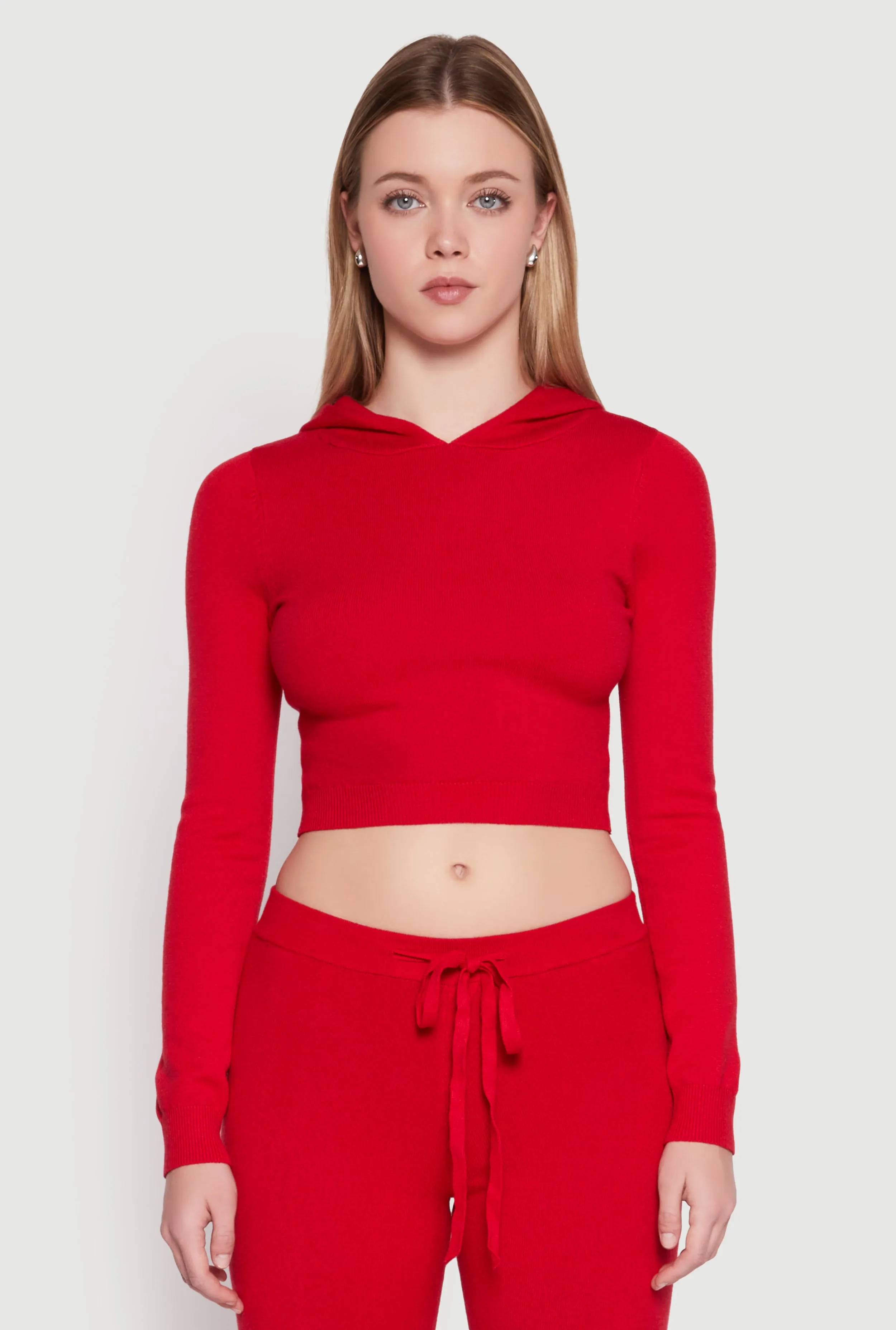 Daisy Cropped Hooded Pullover Sweater sold by Rainbow