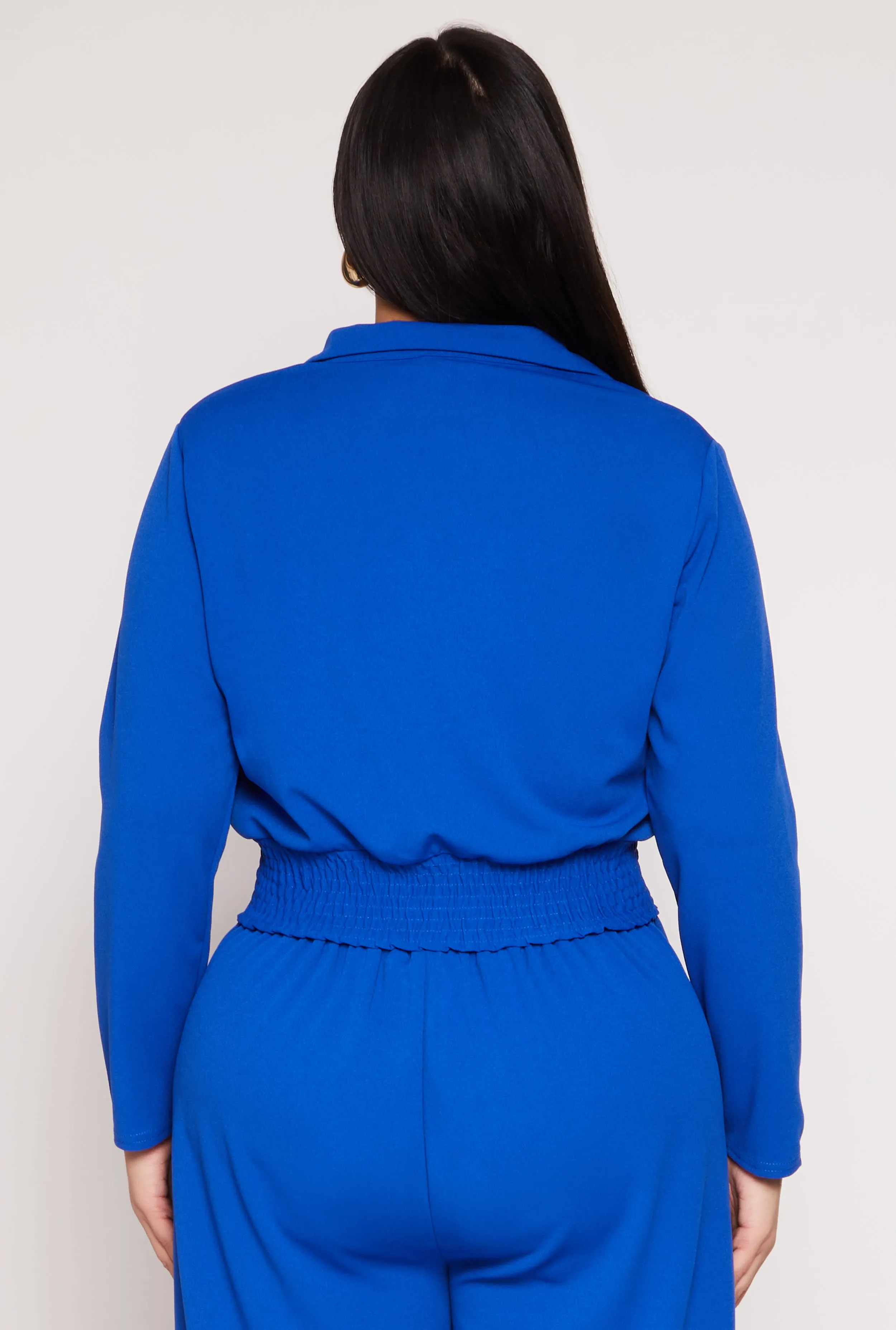 Plus Size Button Front Smocked Blouse sold by Rainbow product image thumbnail 5