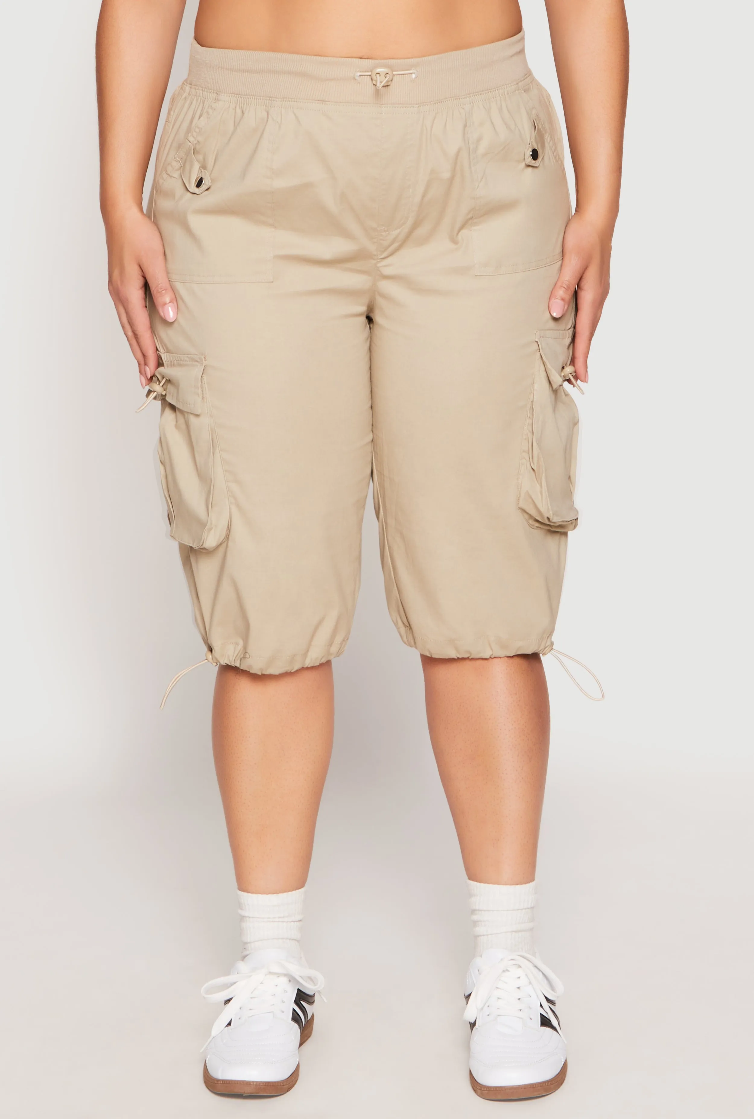 Plus Size Toggle Drawstring Bermuda Cargo Shorts sold by Rainbow product image thumbnail 3
