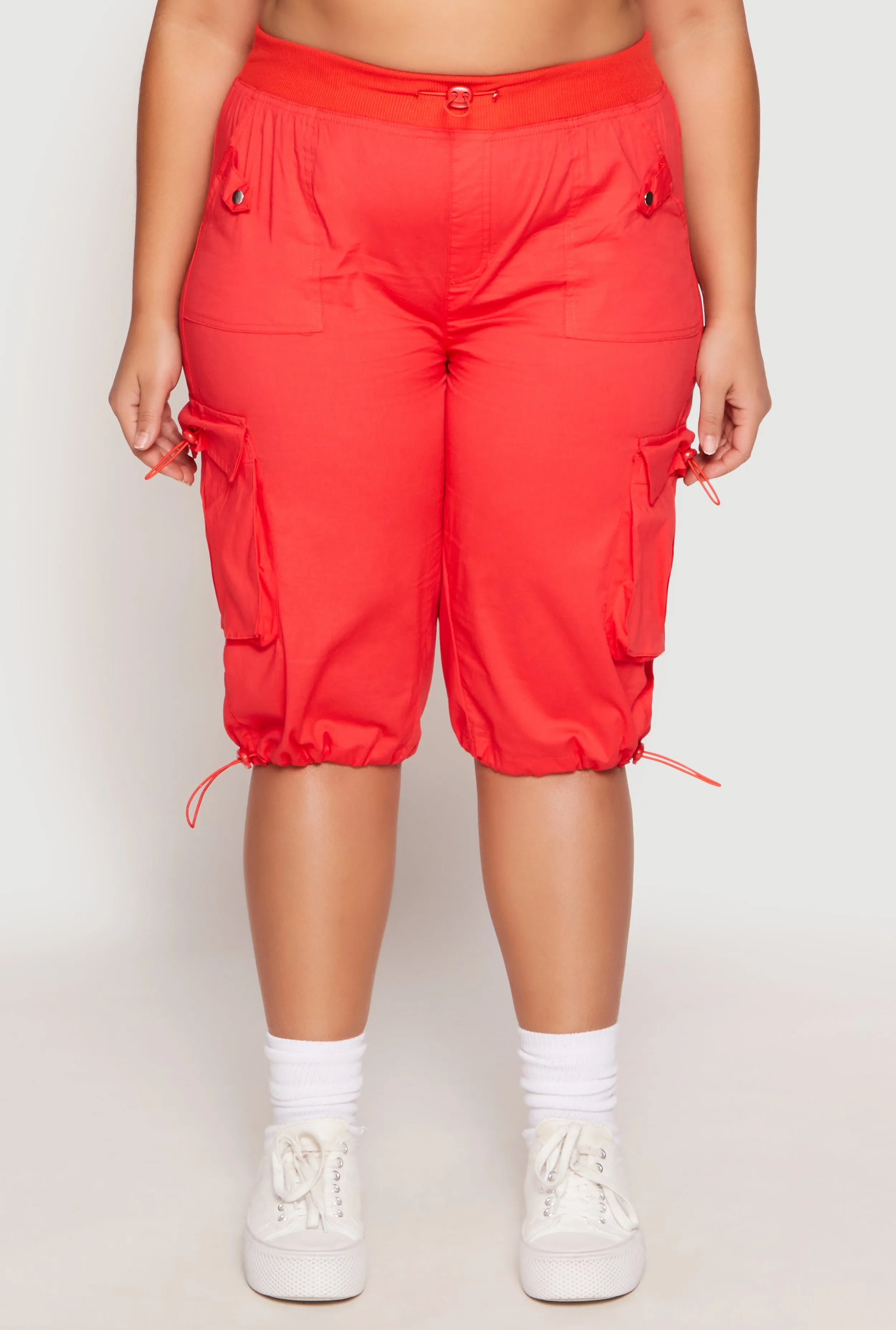 Plus Size Toggle Drawstring Bermuda Cargo Shorts sold by Rainbow product image thumbnail 3