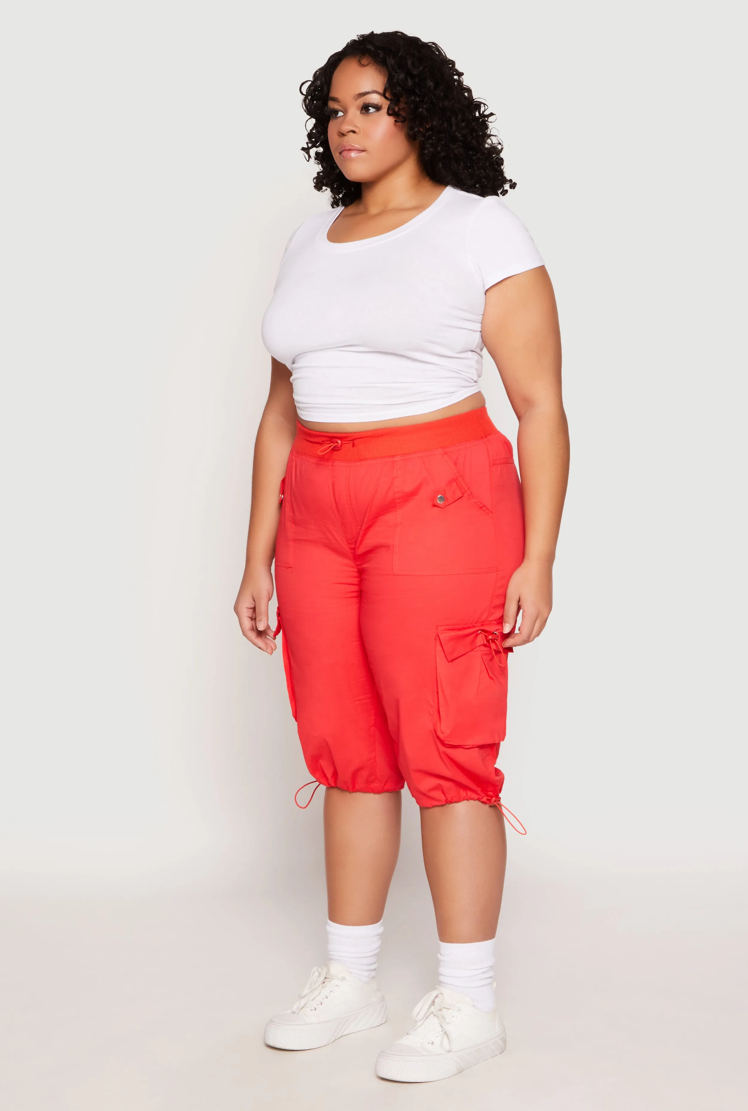 Plus Size Toggle Drawstring Bermuda Cargo Shorts sold by Rainbow product image thumbnail 2