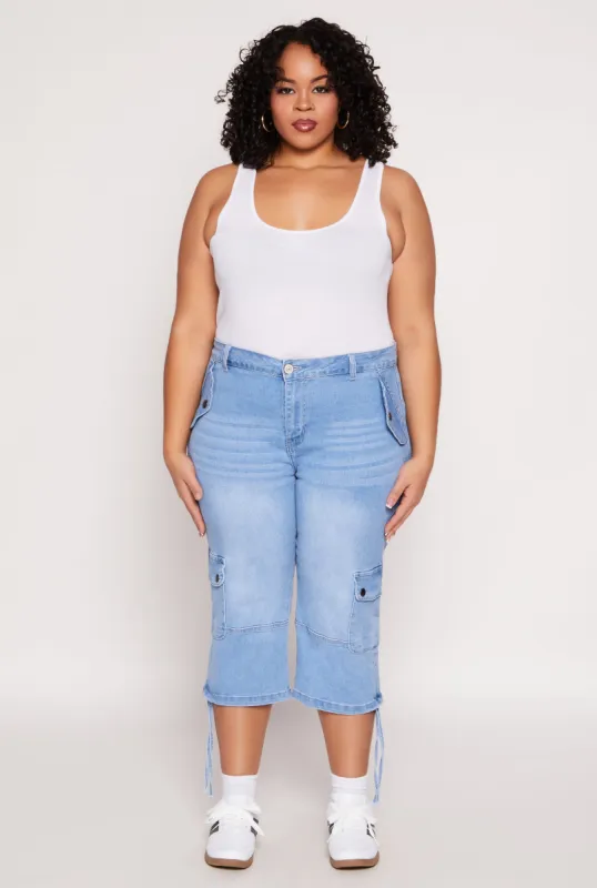 Plus Size VIP Cargo Capri Jeans sold by Rainbow