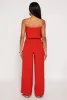 Crepe Knit Tie Waist Strapless Jumpsuit sold by Rainbow