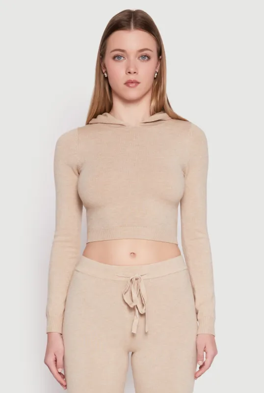 Daisy Cropped Hooded Pullover Sweater sold by Rainbow