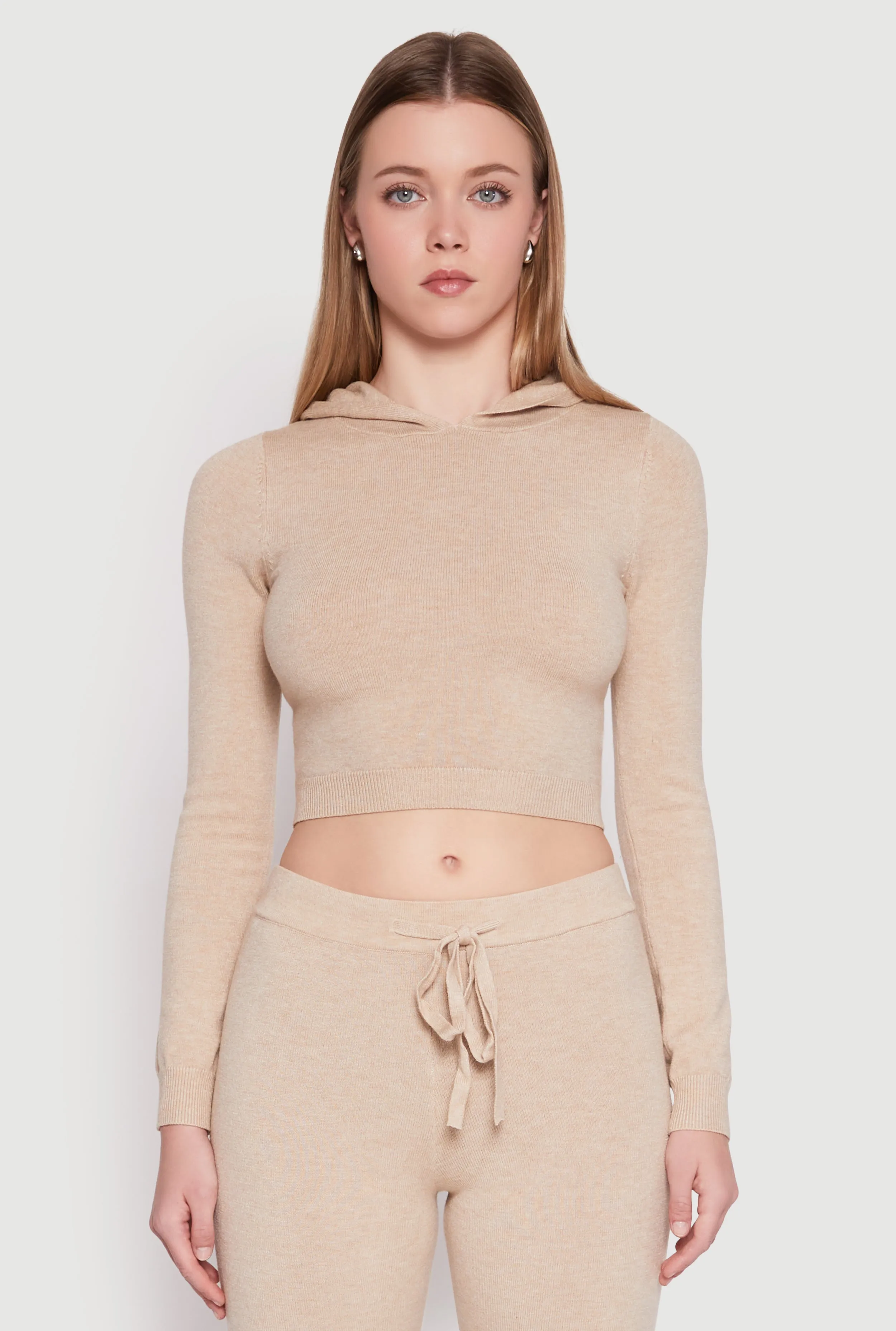 Daisy Cropped Hooded Pullover Sweater sold by Rainbow