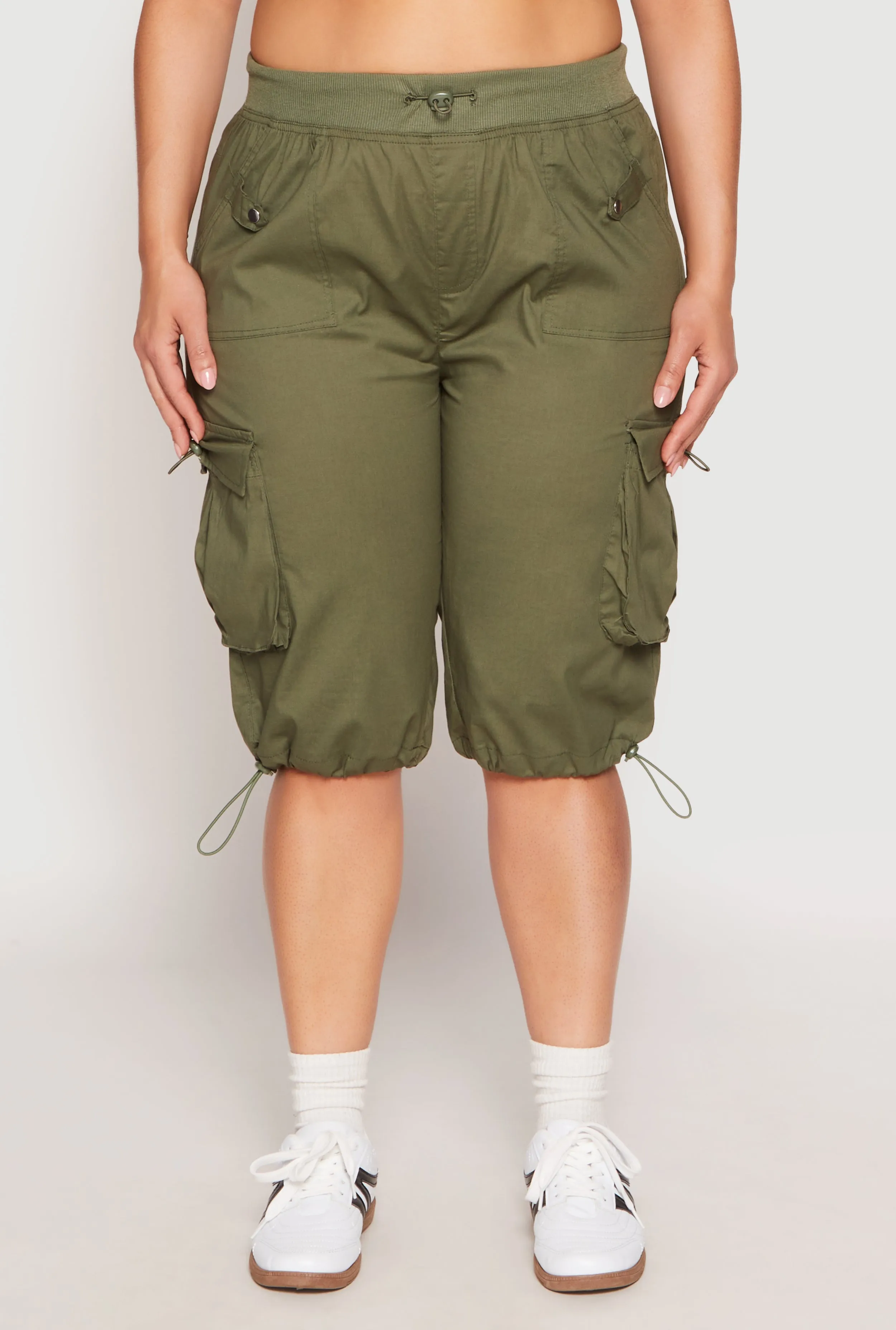 Plus Size Toggle Drawstring Bermuda Cargo Shorts sold by Rainbow product image thumbnail 3