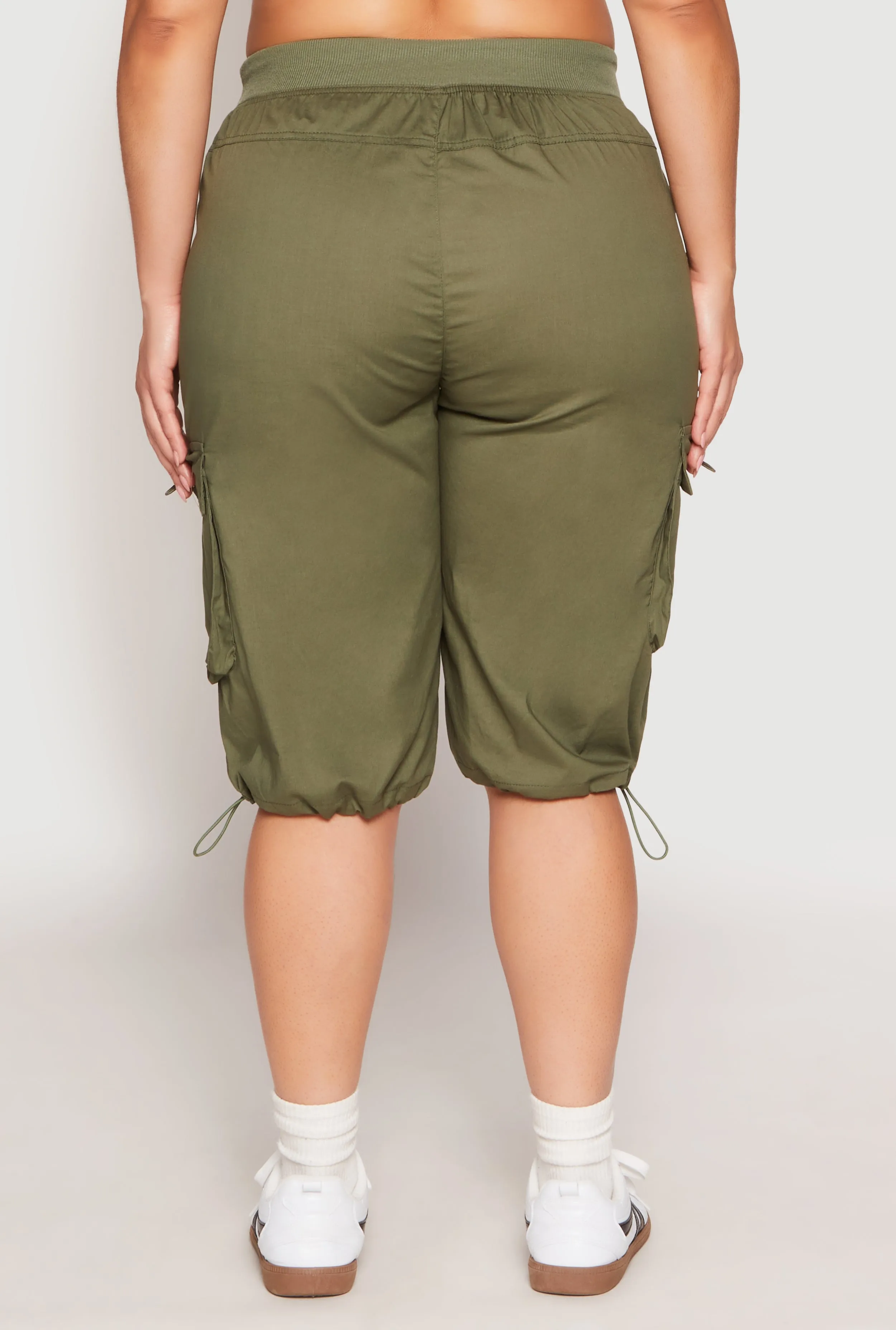 Plus Size Toggle Drawstring Bermuda Cargo Shorts sold by Rainbow product image thumbnail 5