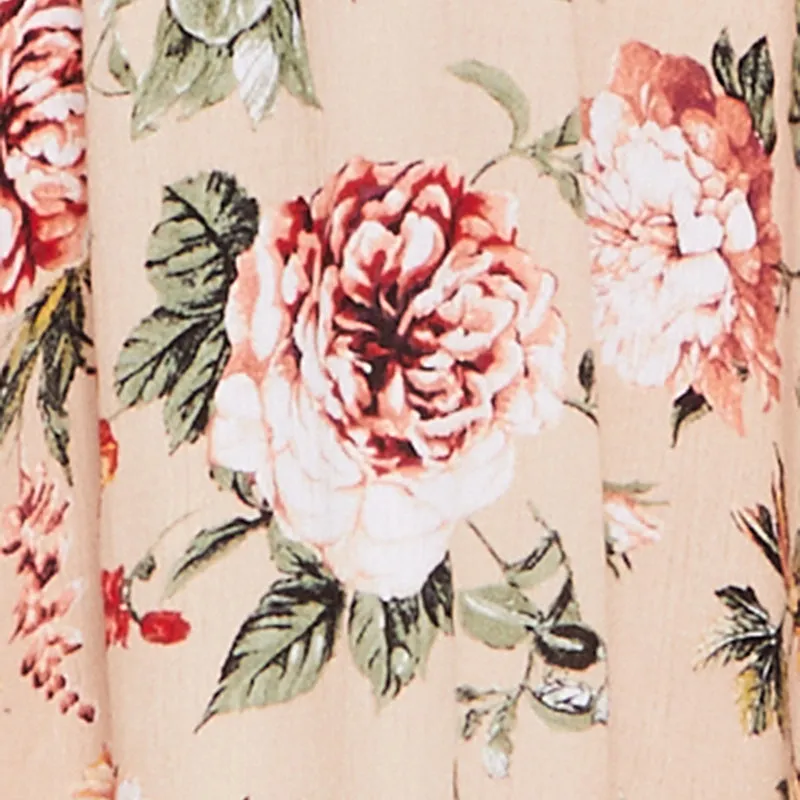 Floral Sharkbite Hem V Neck Dress sold by Rainbow product image thumbnail 4