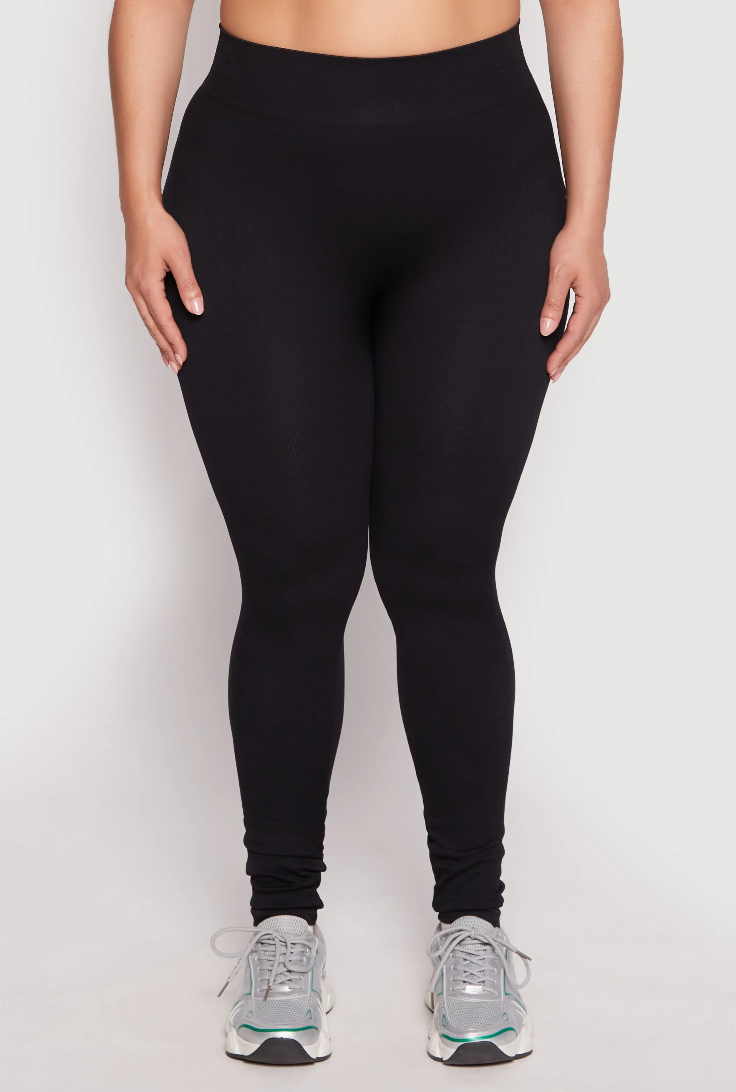 Plus Size Seamless Rib Knit High Waist Leggings sold by Rainbow product image thumbnail 2