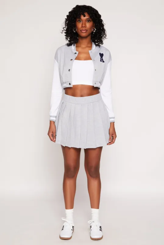 French Terry High Waisted Pleated Skort sold by Rainbow