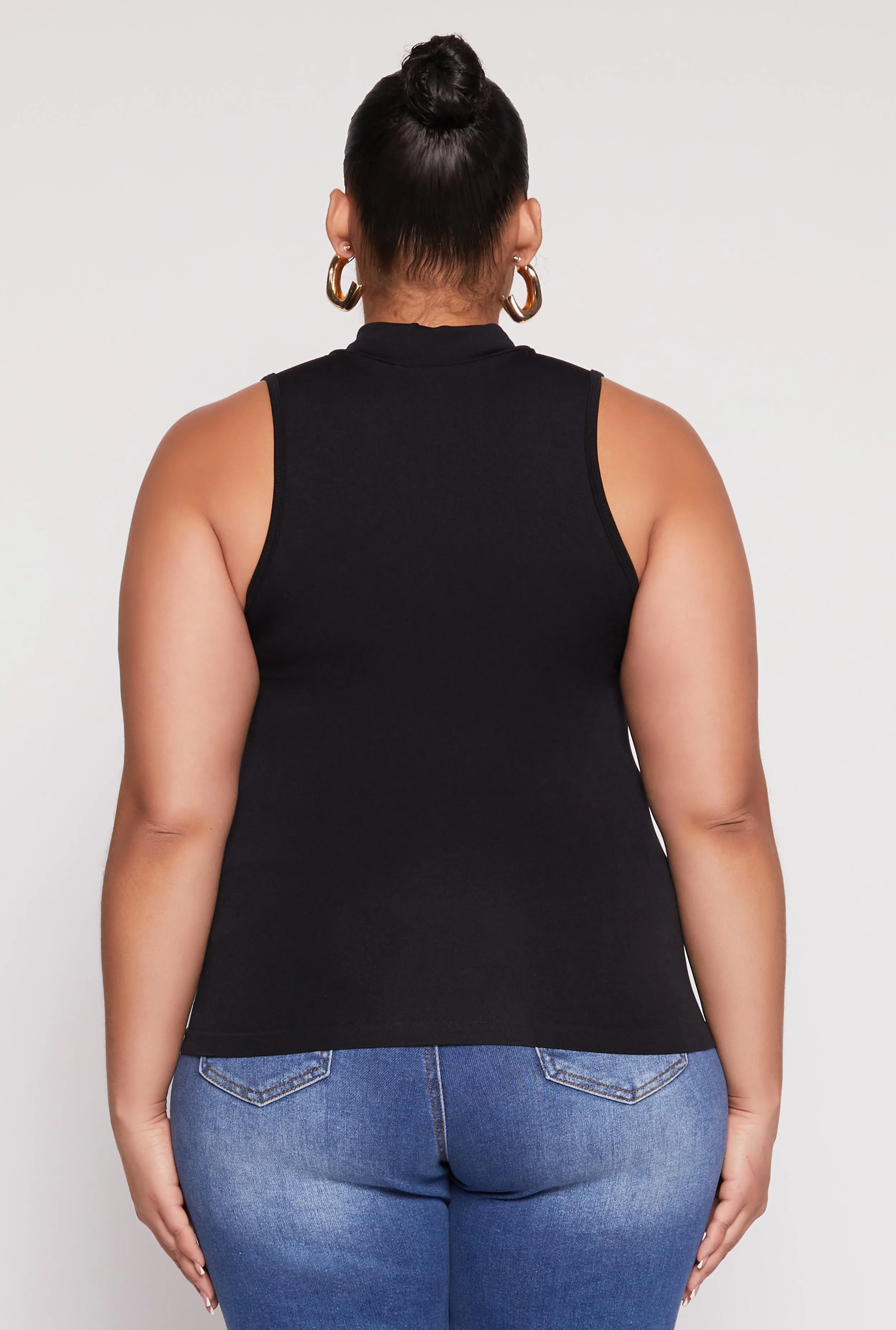 Plus Size Sleeveless Mock Neck Top sold by Rainbow product image thumbnail 5