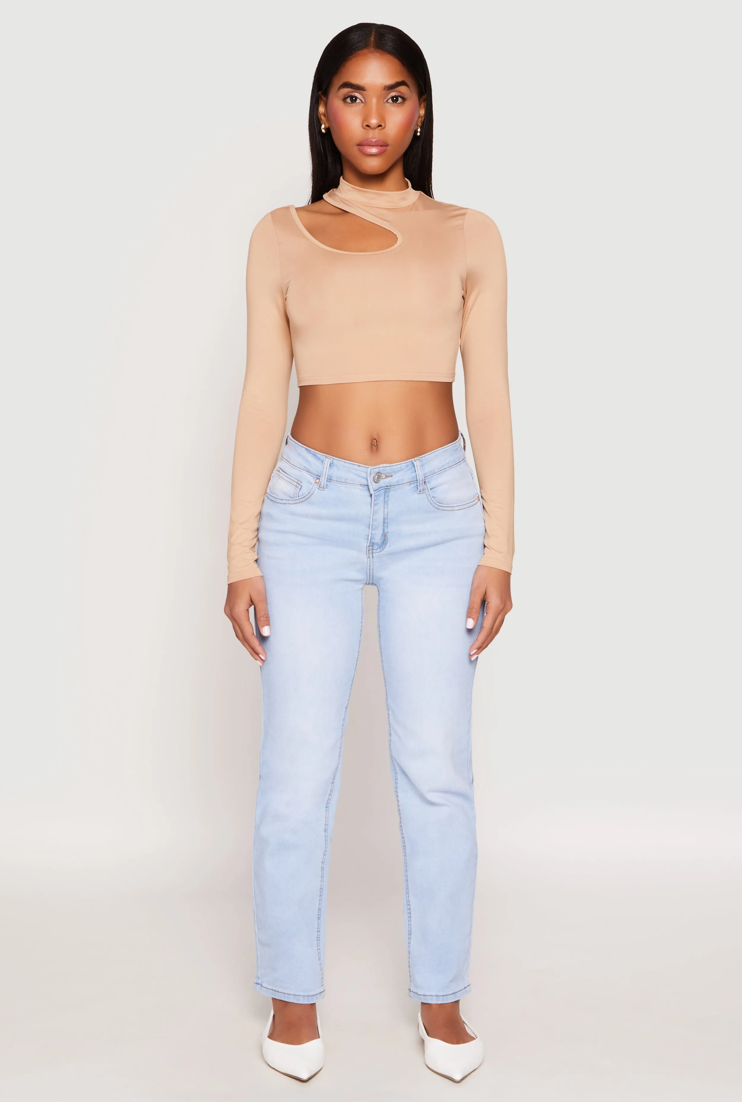 Daisy Keyhole Shoulder Crop Top sold by Rainbow