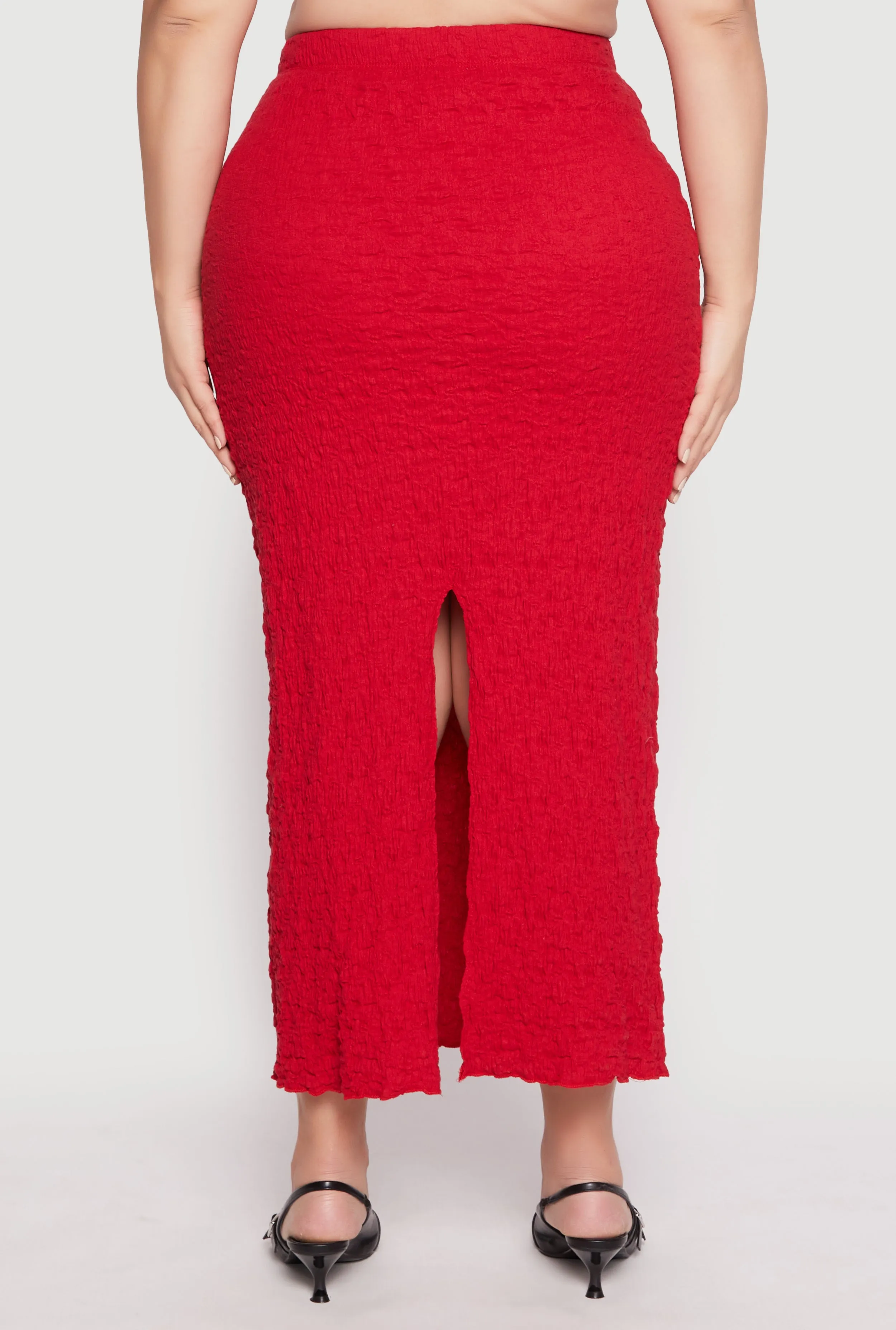 Plus Size Almost Famous Textured Knit Maxi Skirt sold by Rainbow product image thumbnail 3