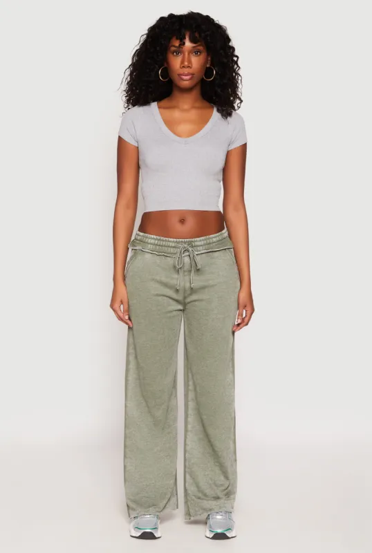 Frayed Acid Wash Sweatpants sold by Rainbow