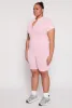Plus Size Acid Wash Biker Romper sold by Rainbow