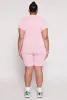 Plus Size Acid Wash Biker Romper sold by Rainbow