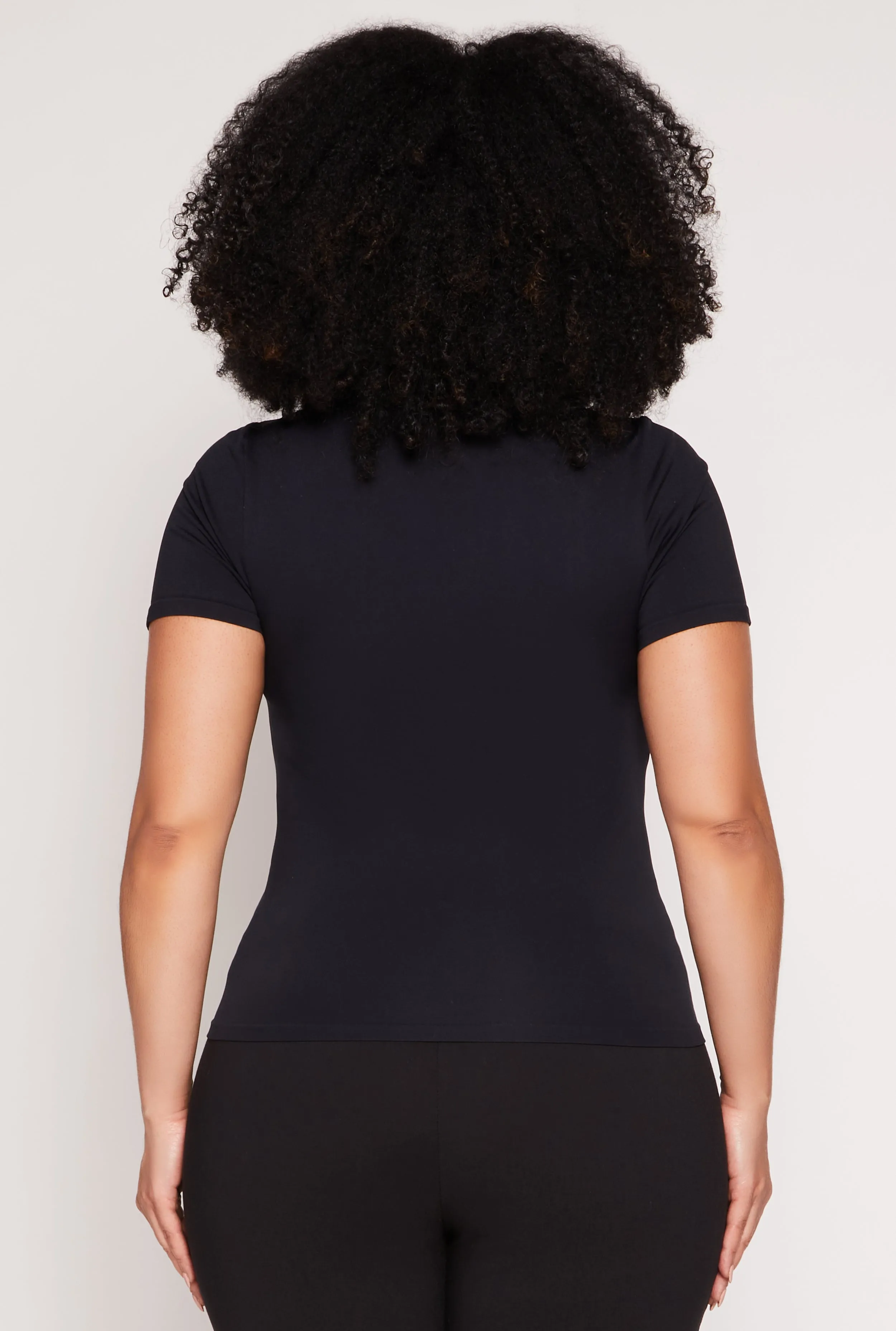 Plus Size Seamless Notch Neck Tee sold by Rainbow product image thumbnail 5
