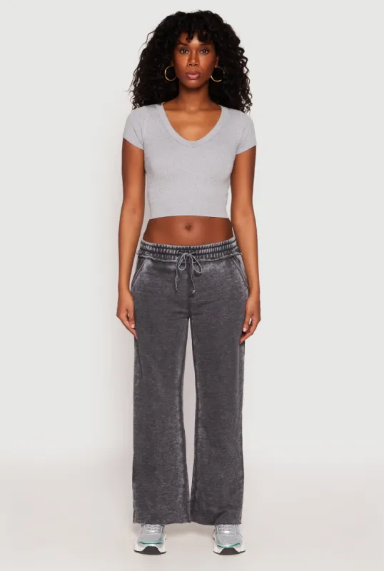Frayed Acid Wash Sweatpants sold by Rainbow
