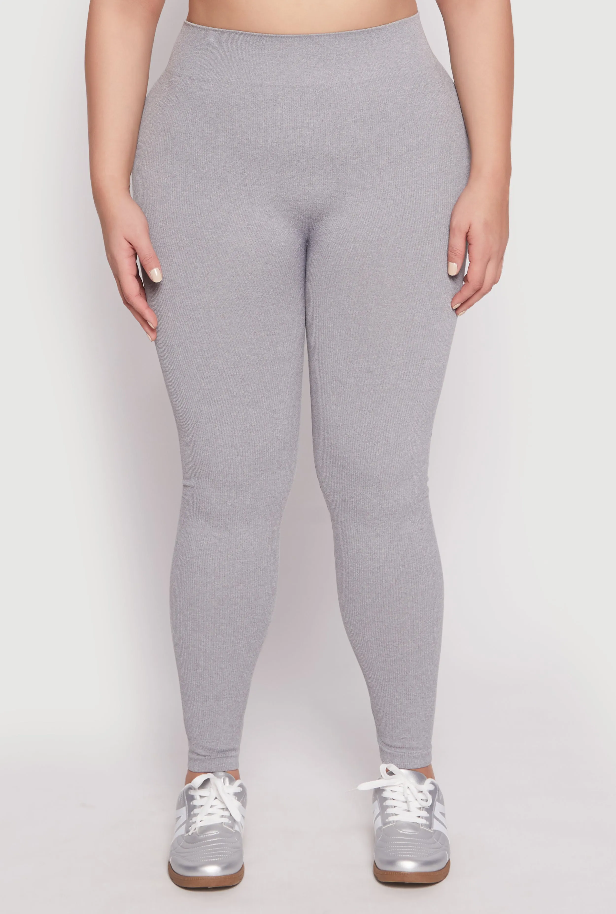 Plus Size Seamless Rib Knit High Waist Leggings sold by Rainbow product image thumbnail 2