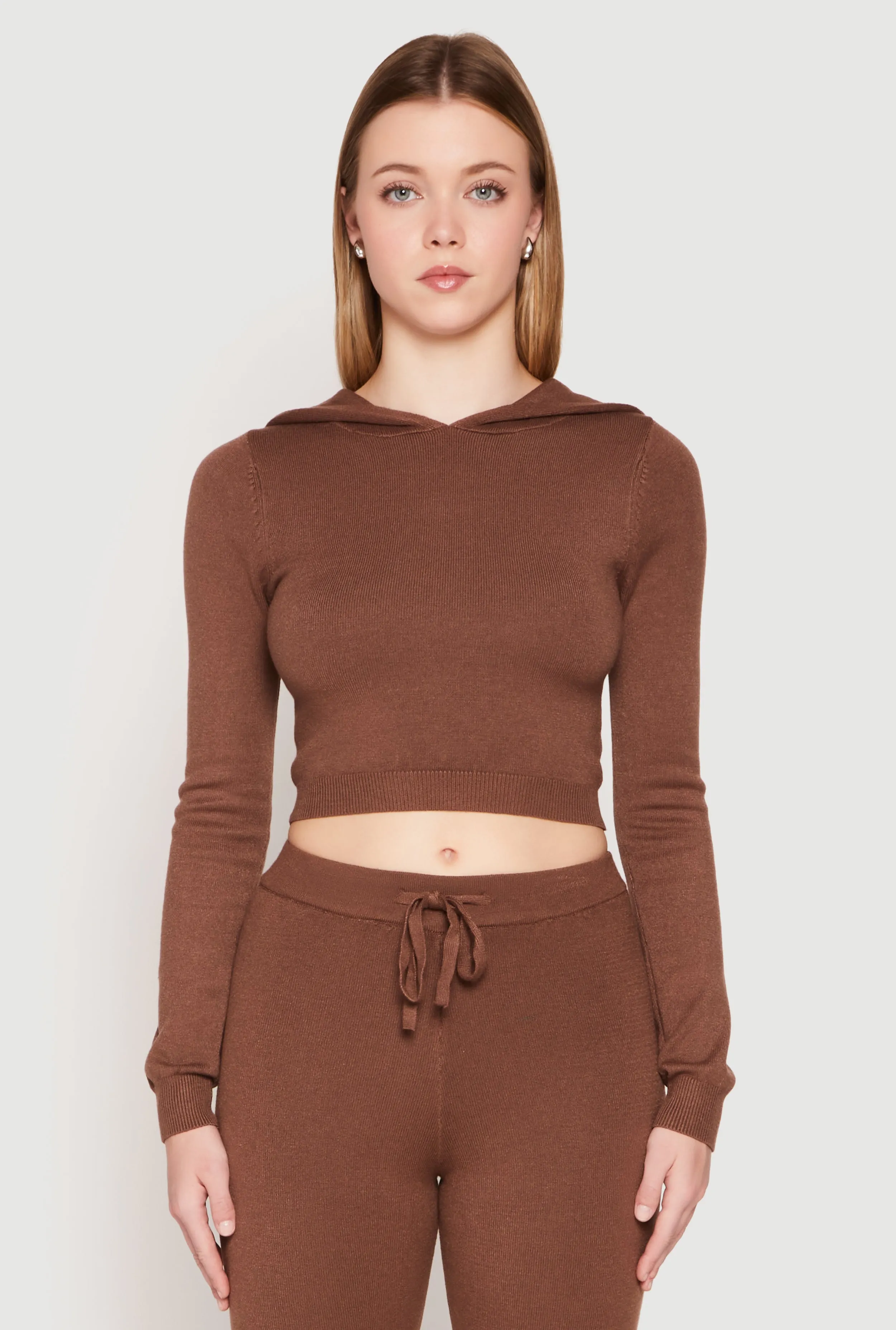 Daisy Cropped Hooded Pullover Sweater sold by Rainbow