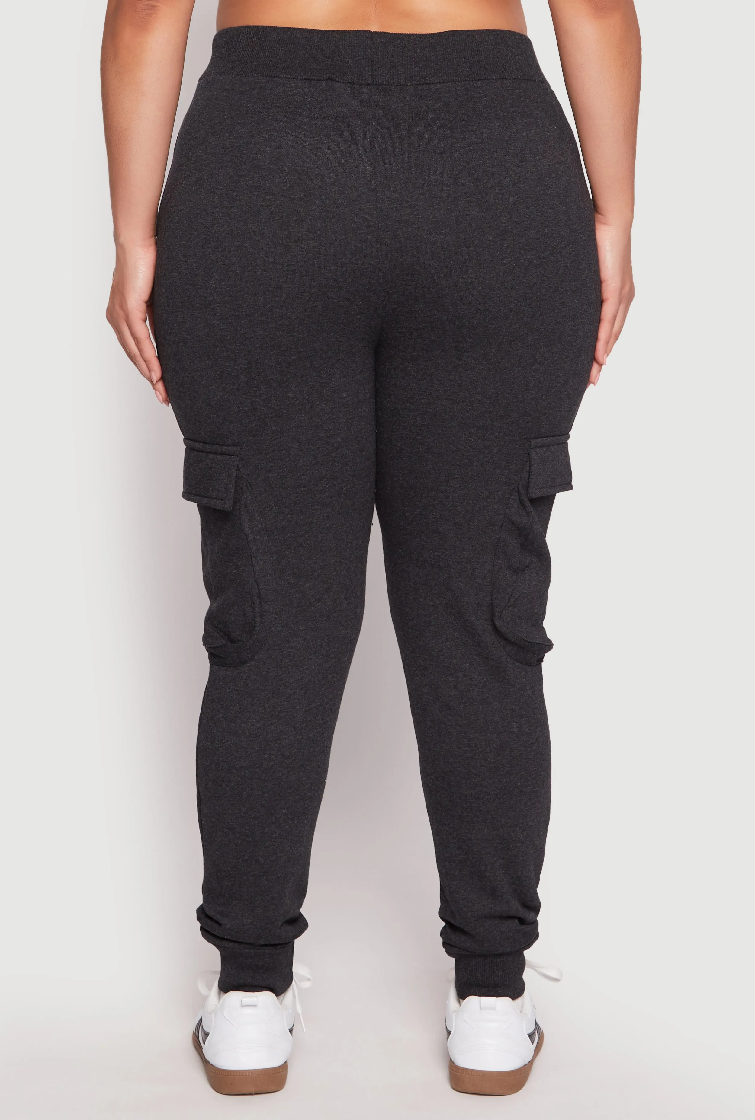 Plus Size Cargo Pocket High Waisted Joggers sold by Rainbow product image thumbnail 5