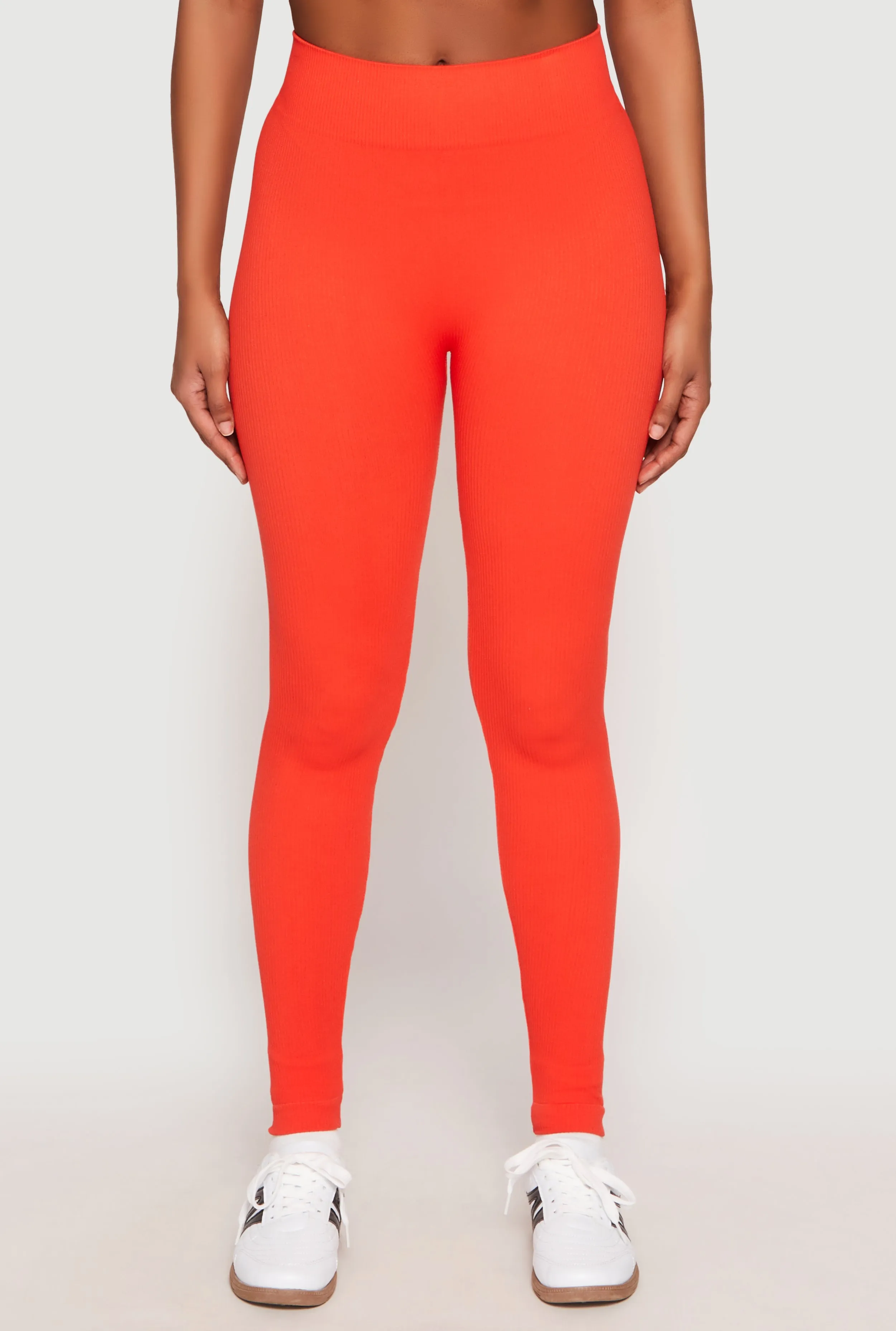 Seamless High Waisted Rib Knit Leggings sold by Rainbow product image thumbnail 2