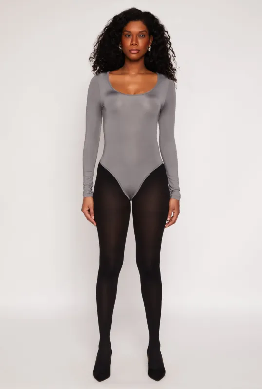 Daisy Scoop Neck Long Sleeve Bodysuit sold by Rainbow