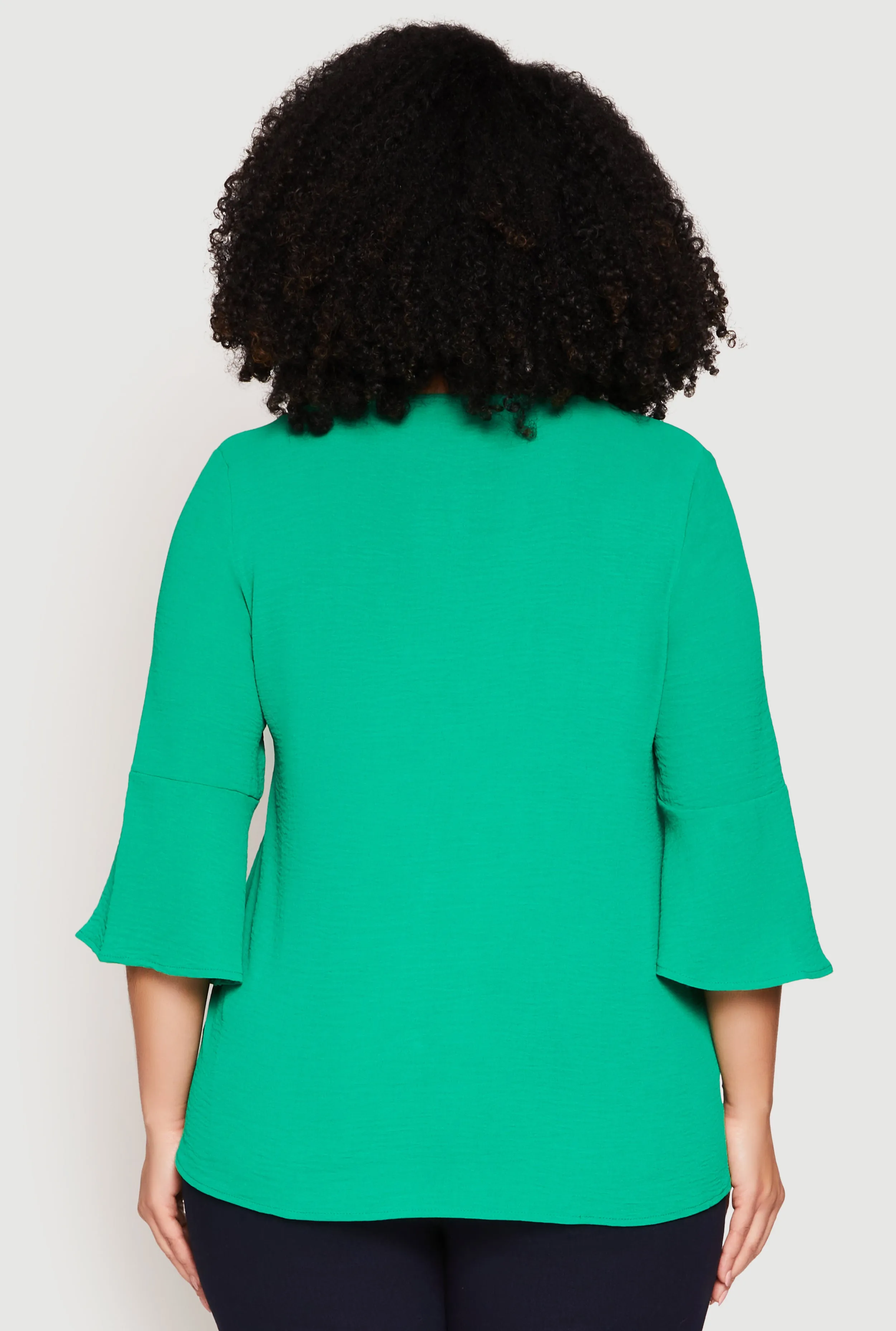 Plus Size Airy Quarter Bell Sleeve Blouse sold by Rainbow product image thumbnail 5