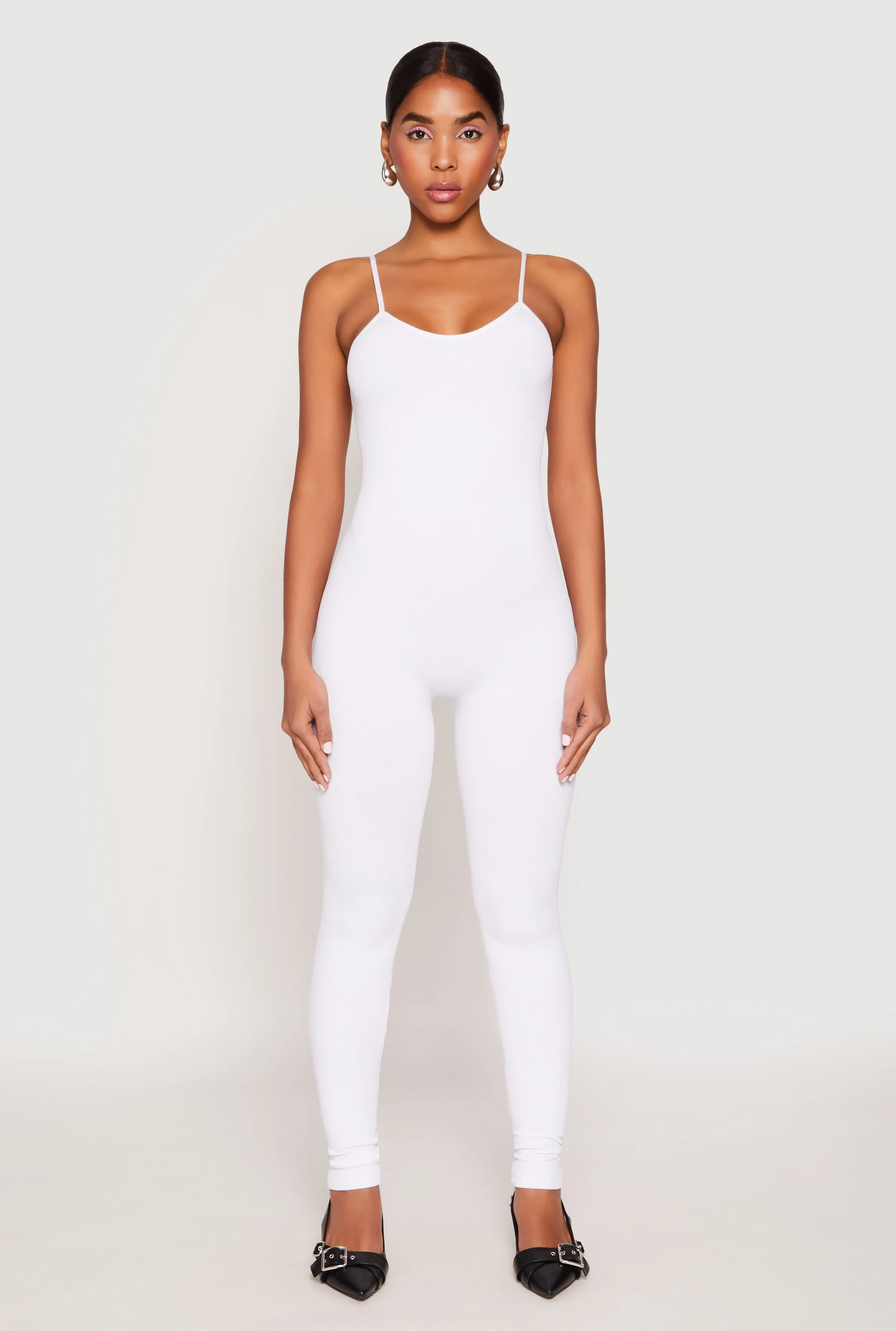 Seamless Ribbed Knit Cami Catsuit sold by Rainbow