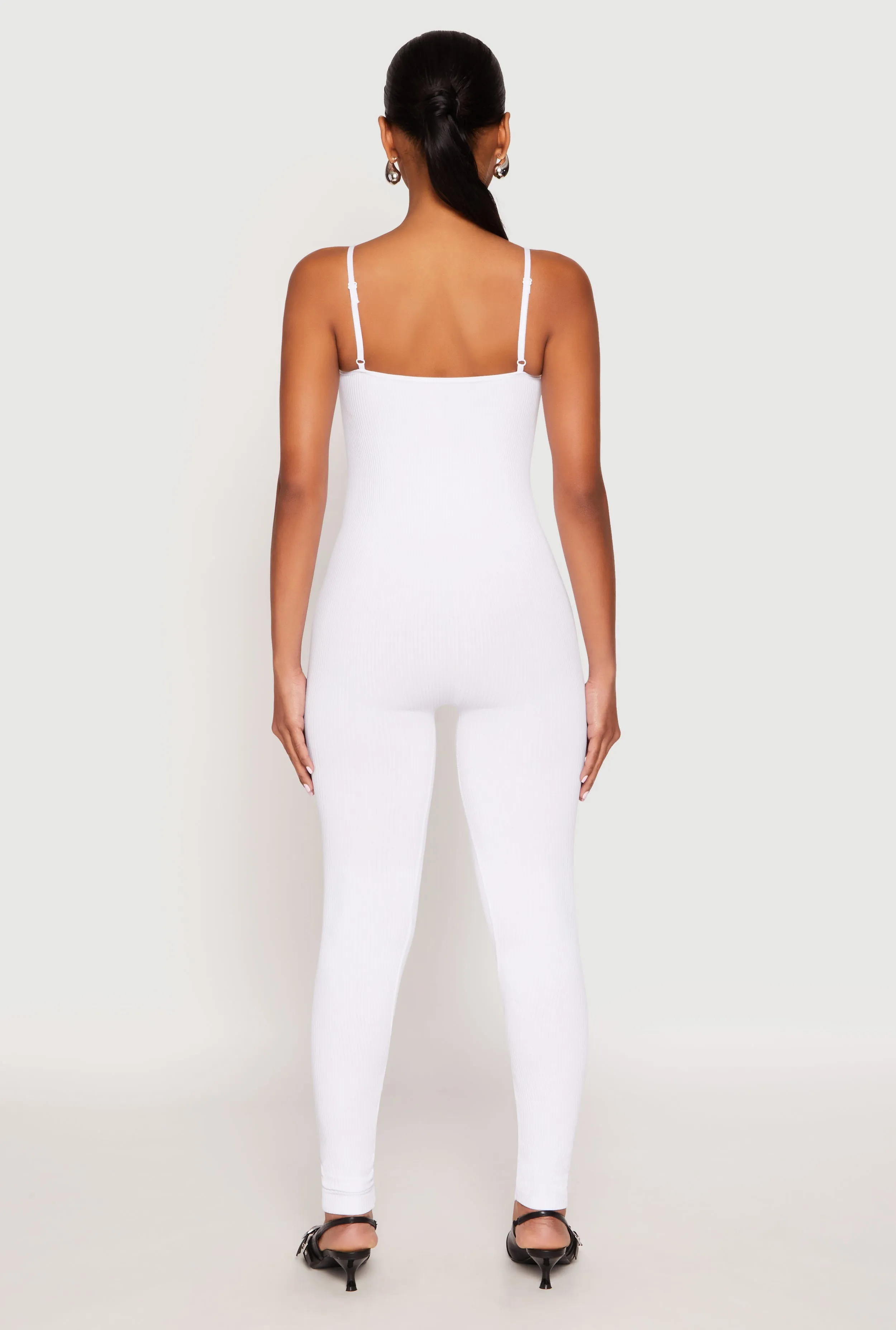 Seamless Ribbed Knit Cami Catsuit sold by Rainbow product image thumbnail 3