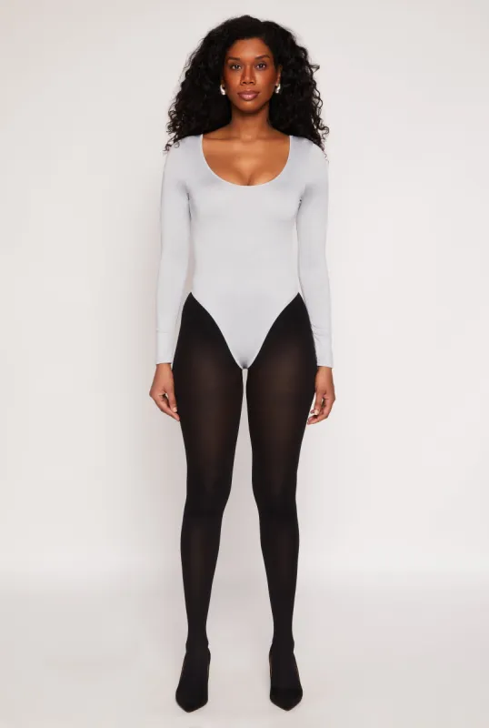 Daisy Scoop Neck Long Sleeve Bodysuit sold by Rainbow
