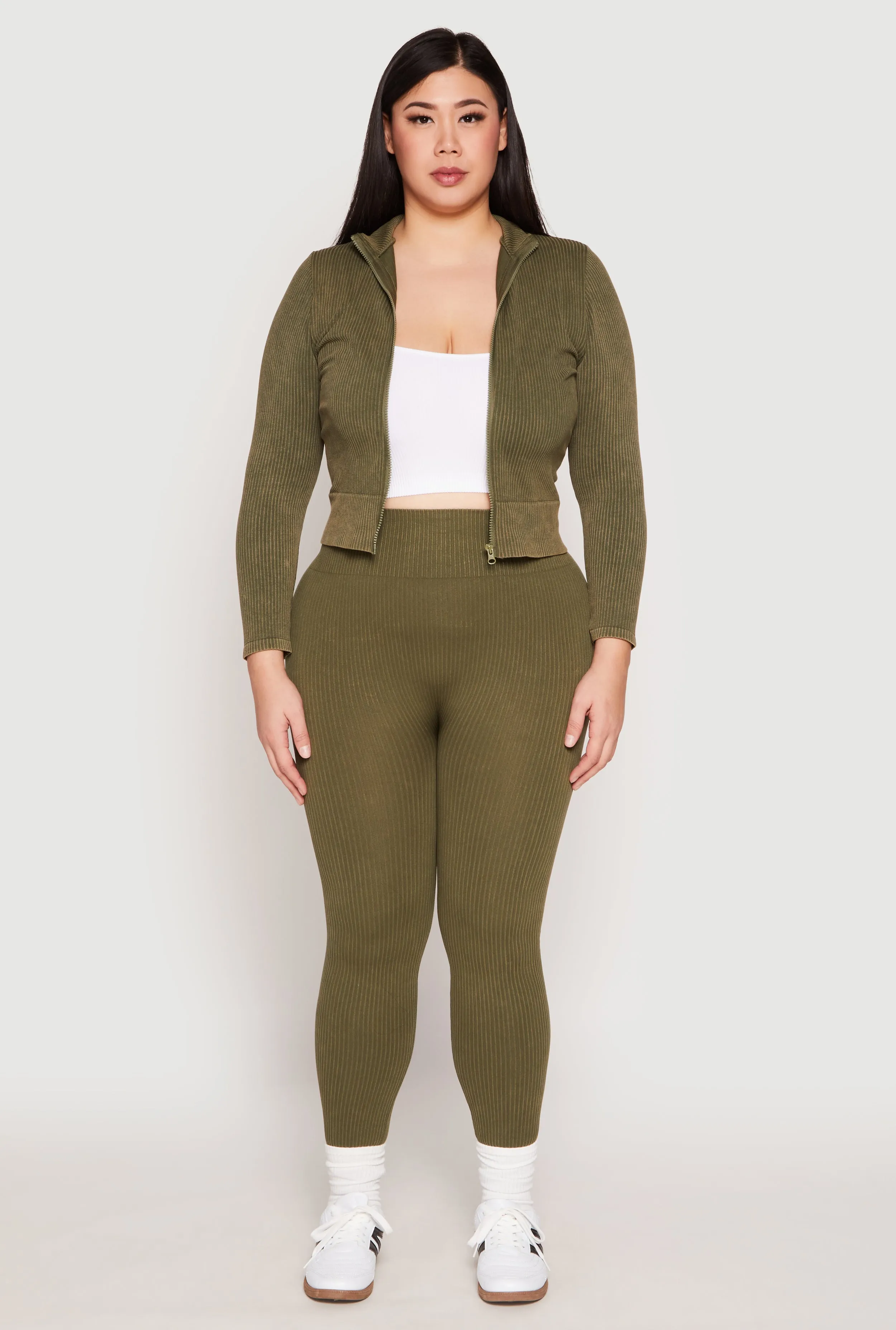 Plus Size Seamless Acid Wash High Waist Leggings sold by Rainbow