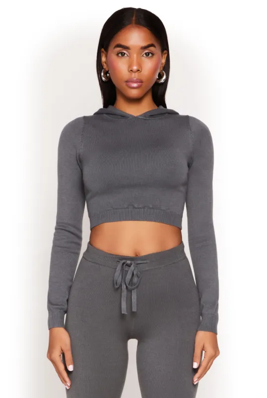 Daisy Cropped Hooded Pullover Sweater sold by Rainbow