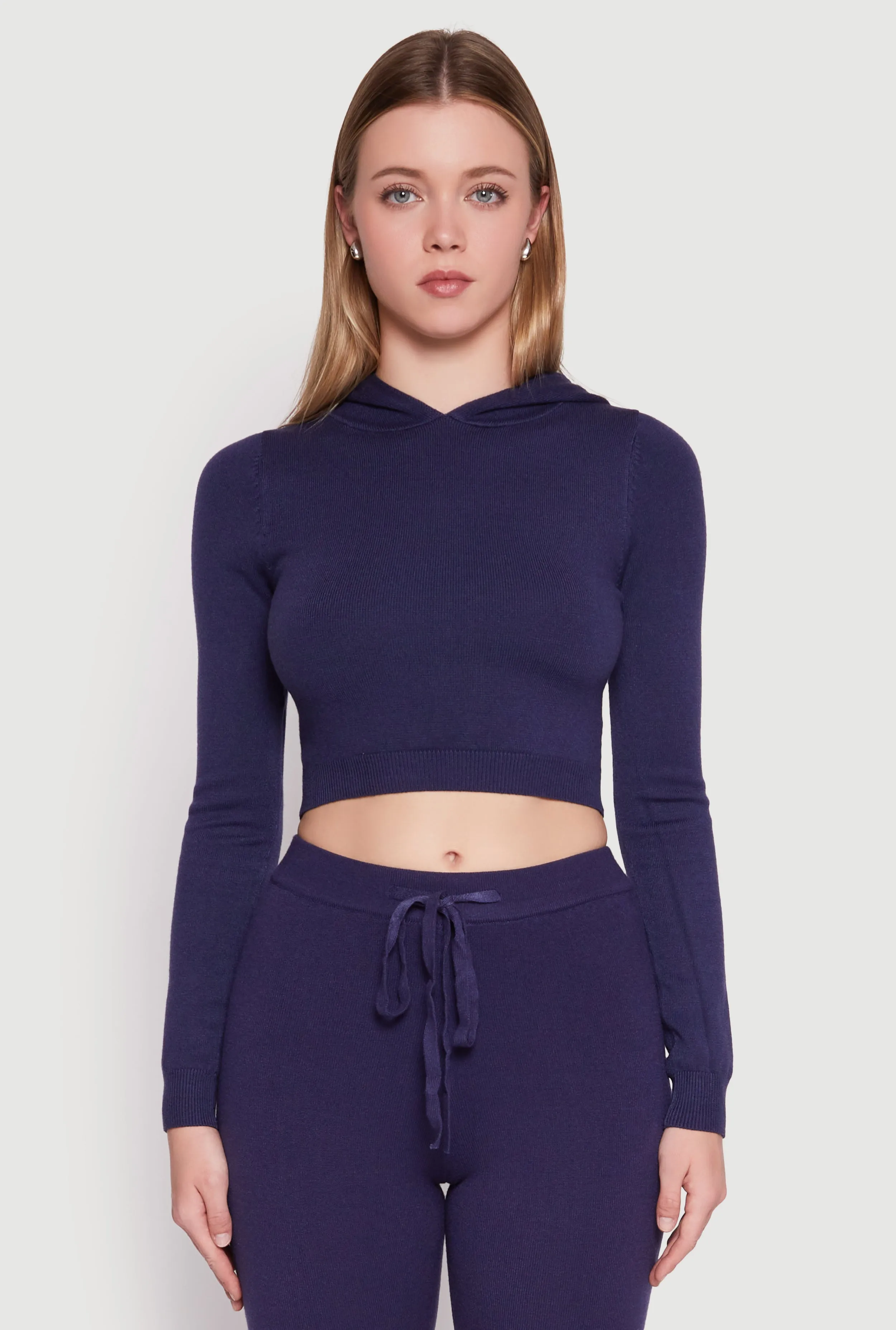 Daisy Cropped Hooded Pullover Sweater sold by Rainbow