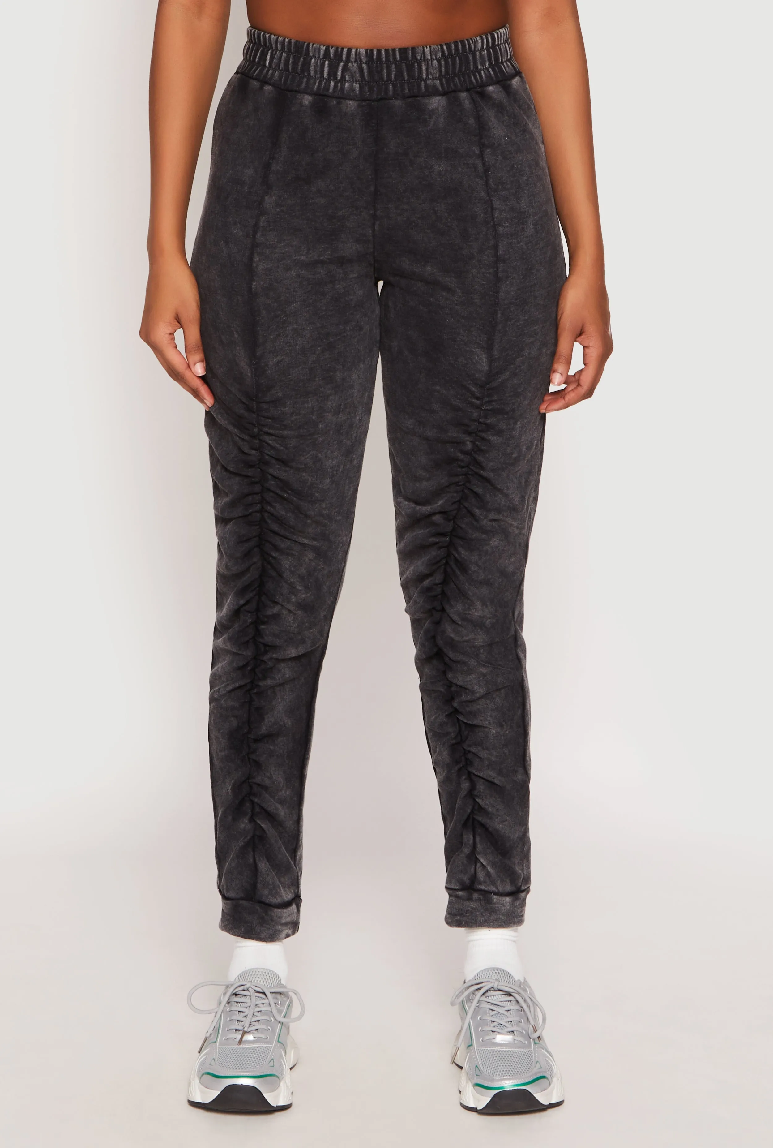 French Terry Acid Wash Stacked Joggers sold by Rainbow product image thumbnail 2