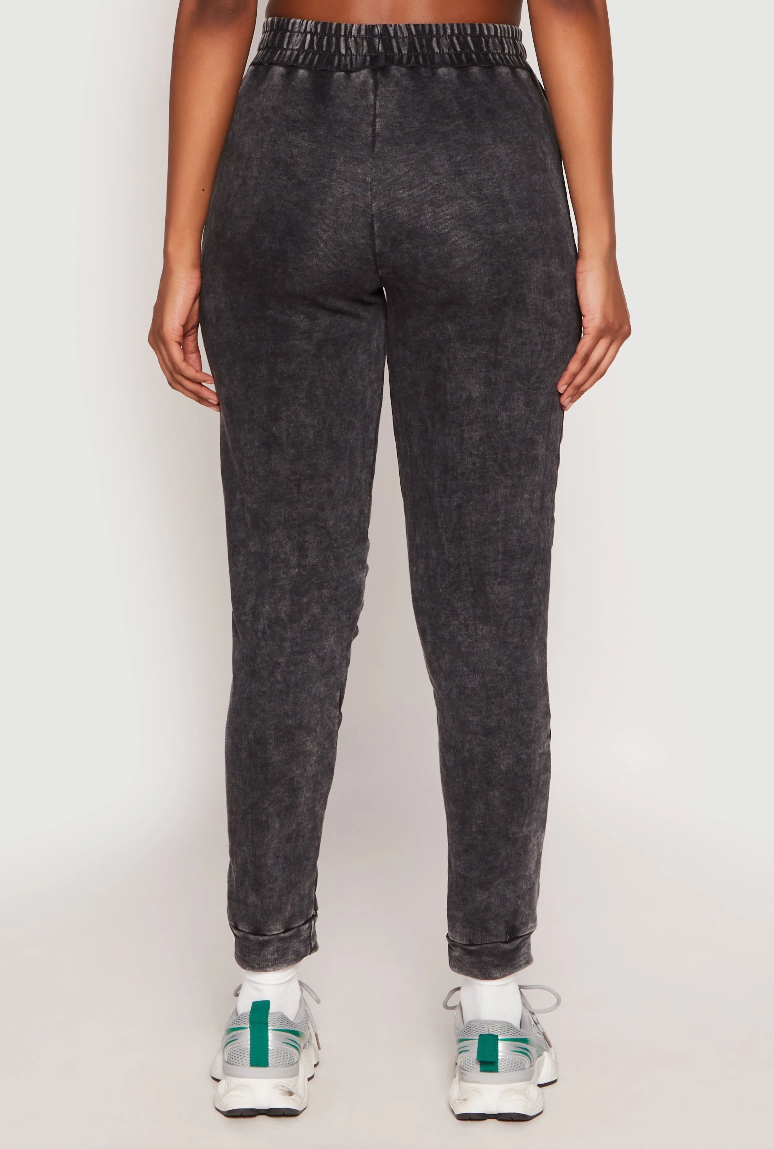 French Terry Acid Wash Stacked Joggers sold by Rainbow product image thumbnail 3