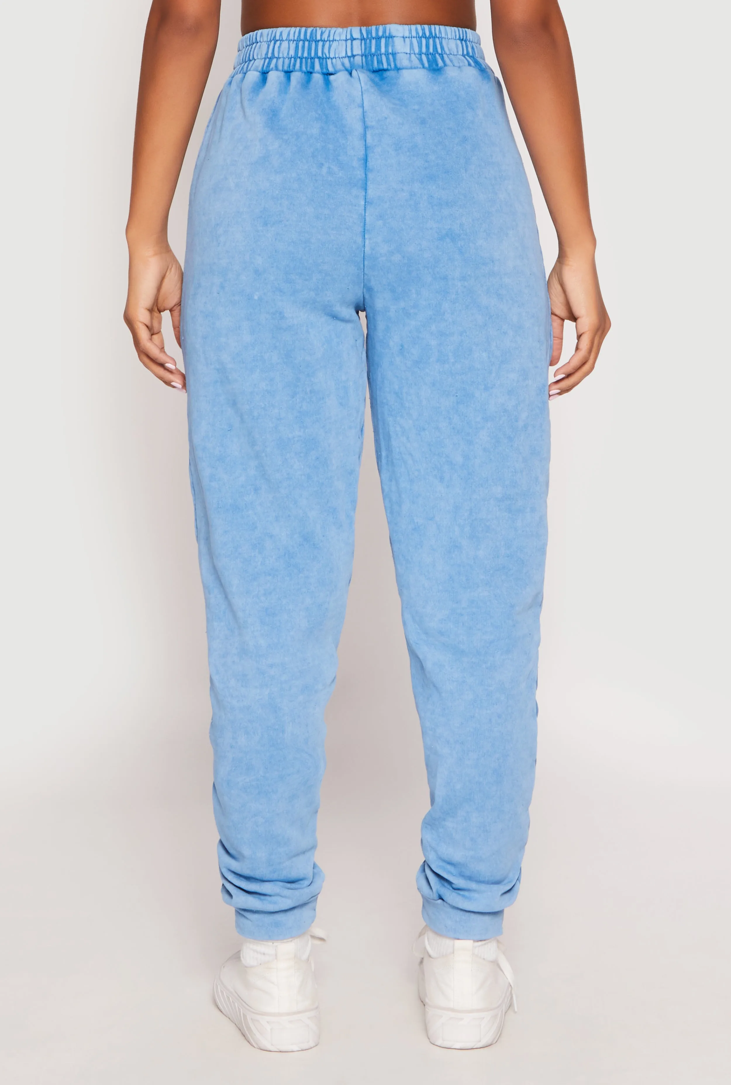 French Terry Acid Wash Stacked Joggers sold by Rainbow product image thumbnail 3