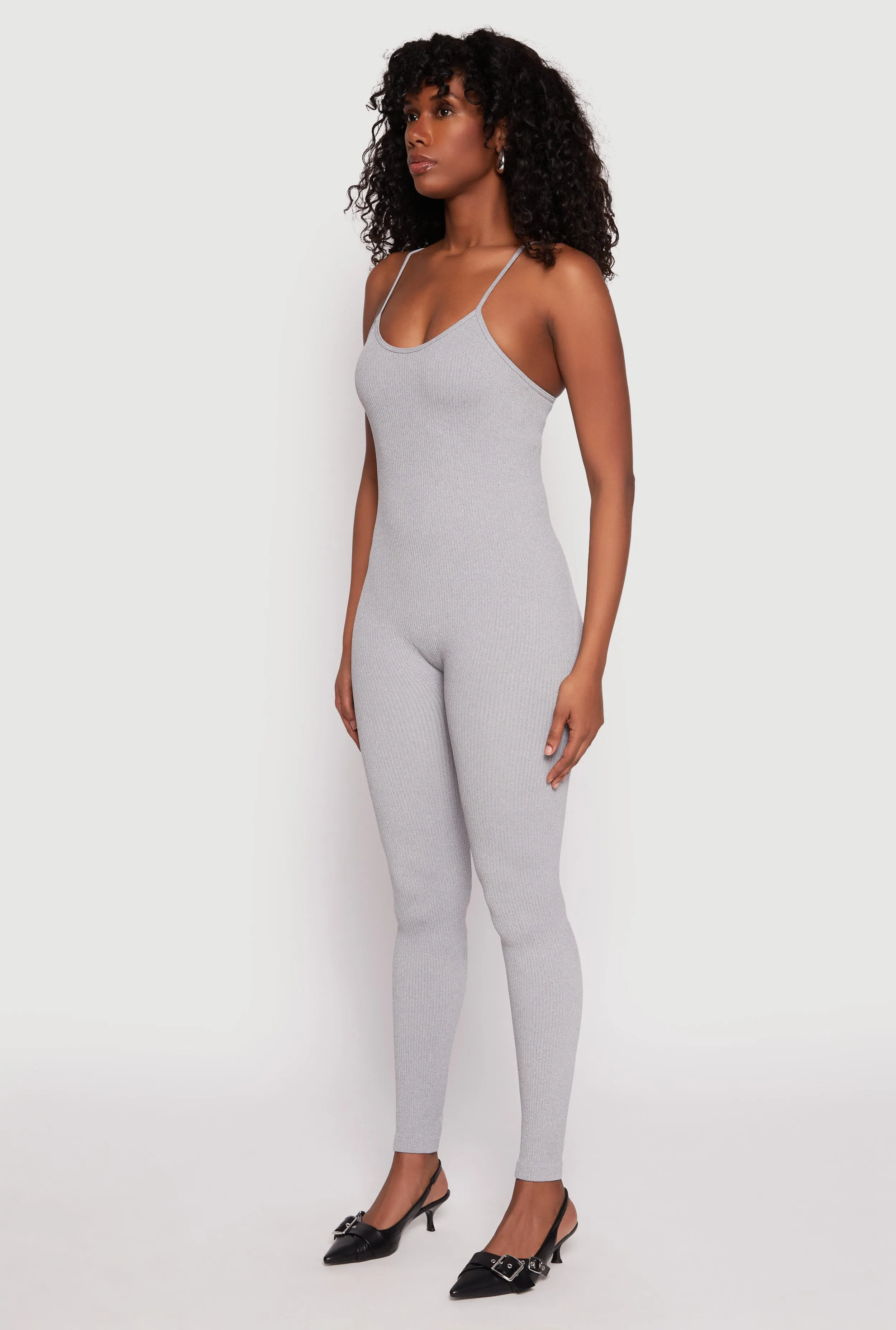 Seamless Ribbed Knit Cami Catsuit sold by Rainbow product image thumbnail 2