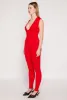 Seamless Ribbed Knit Plunge V Neck Catsuit sold by Rainbow