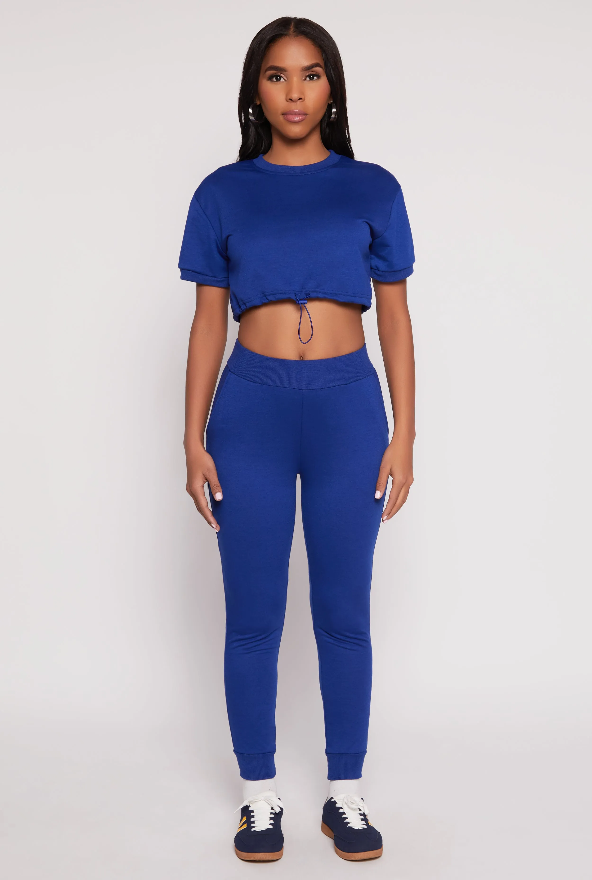 French Terry Pull On High Waisted Joggers sold by Rainbow