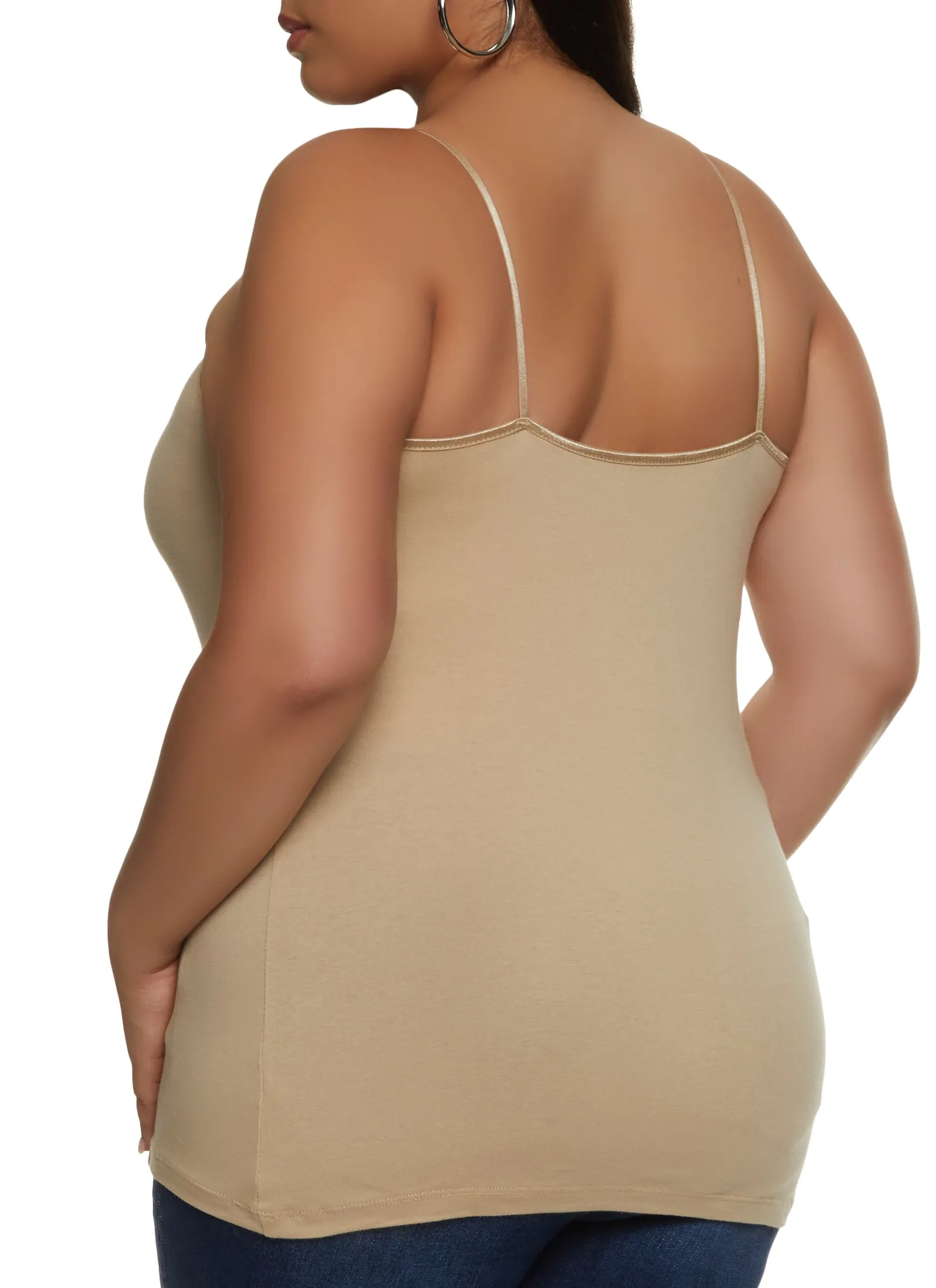 Plus Size Basic Cotton Scoop Neck Cami sold by Rainbow product image thumbnail 2
