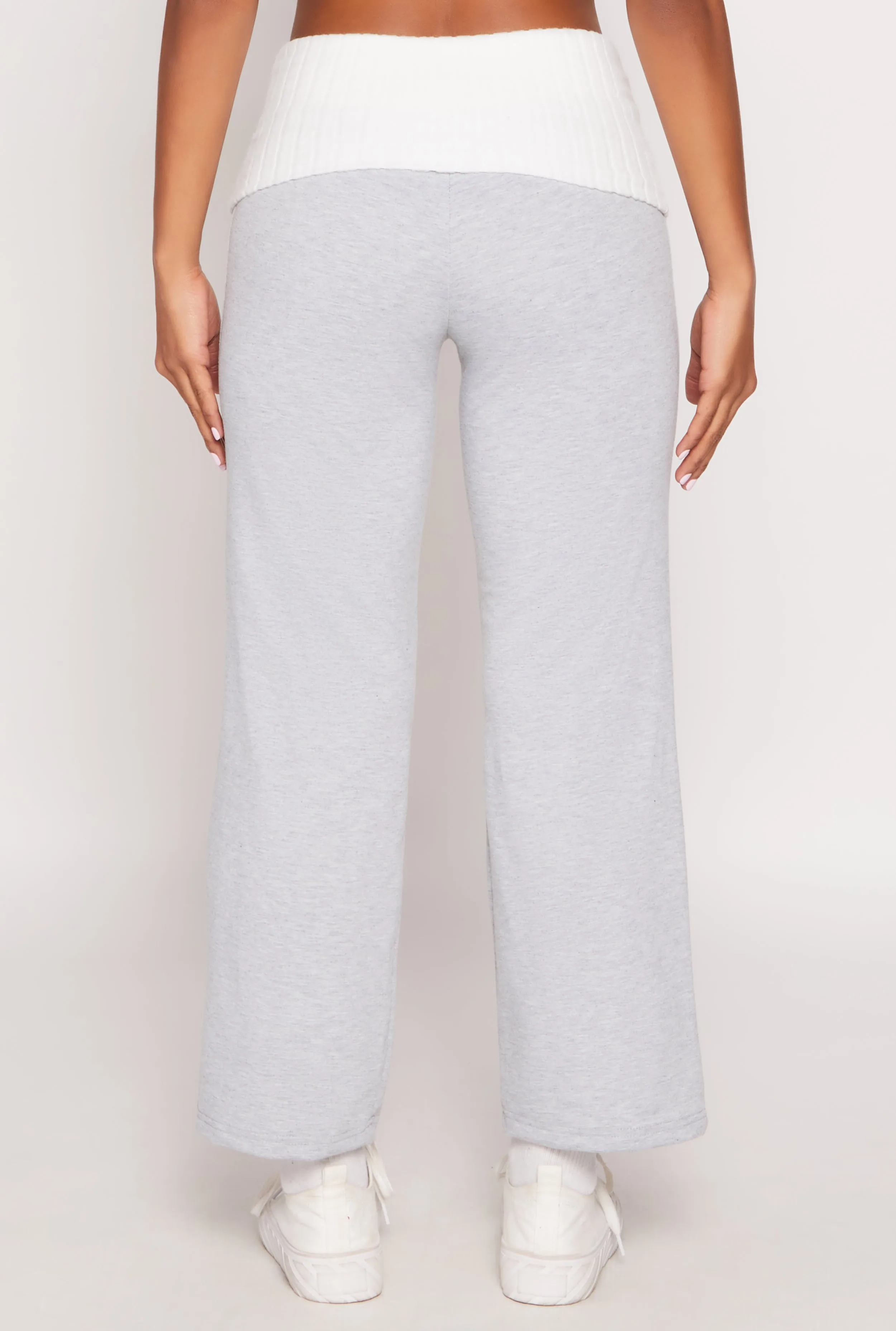 Two Tone Waistband High Waist Sweatpants sold by Rainbow product image thumbnail 3