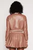 Faux Leather Cropped Bomber Jacket sold by Rainbow
