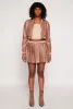 Faux Leather Cropped Bomber Jacket sold by Rainbow
