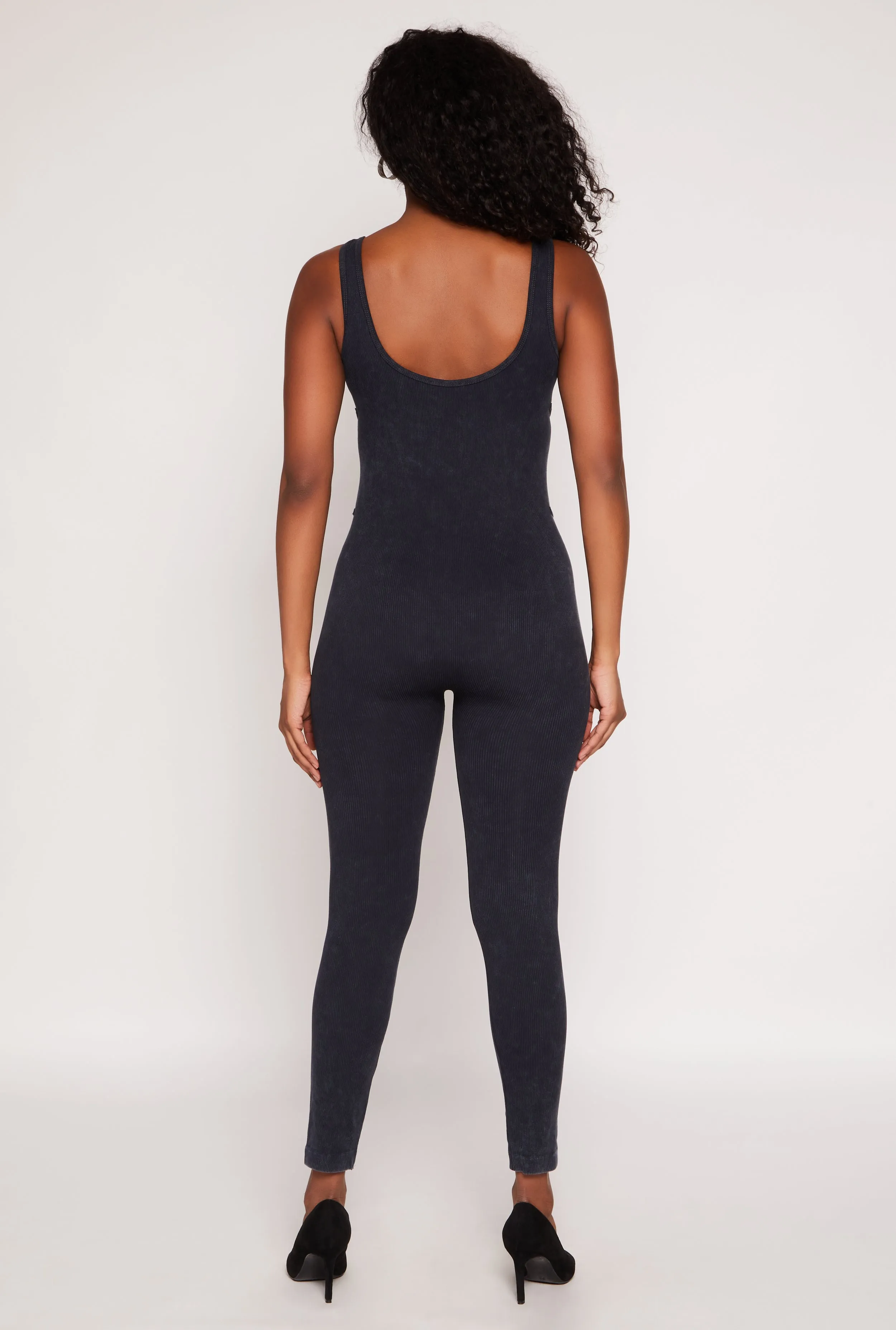 Seamless Ribbed Knit Corset Detail Catsuit sold by Rainbow product image thumbnail 3