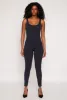 Seamless Ribbed Knit Corset Detail Catsuit sold by Rainbow