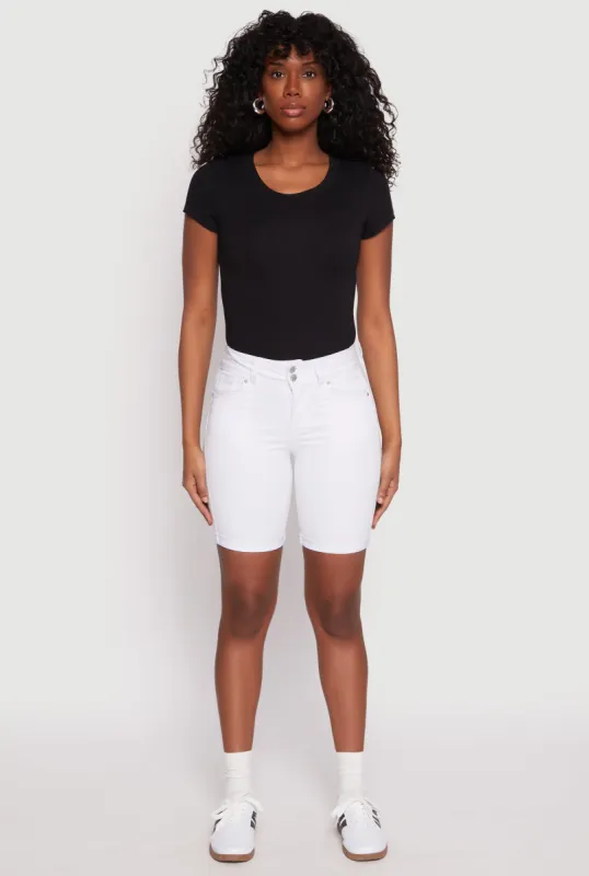 WAX Fixed Cuff Bermuda Denim Shorts sold by Rainbow