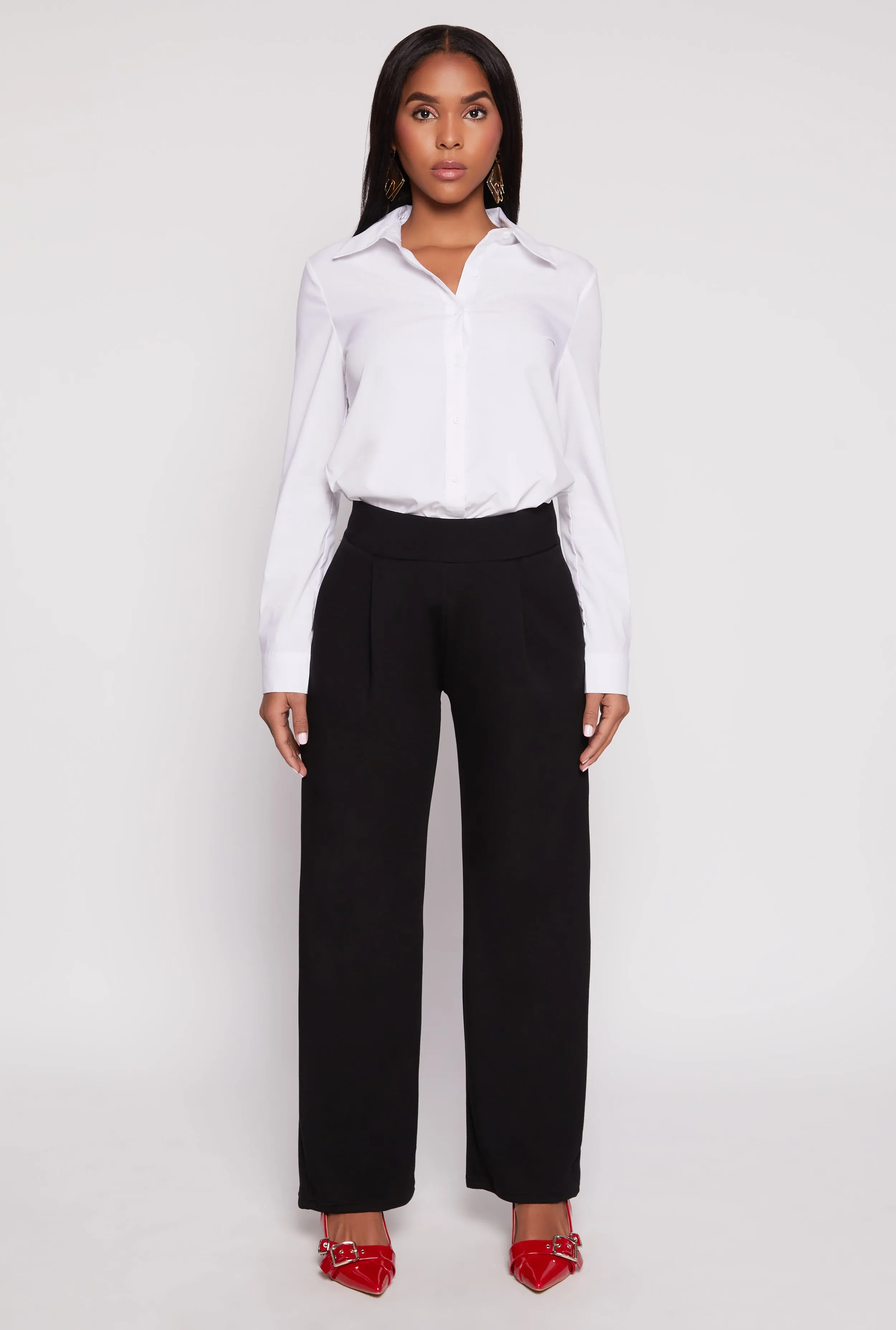 Scuba Wide Leg Dress Pants sold by Rainbow