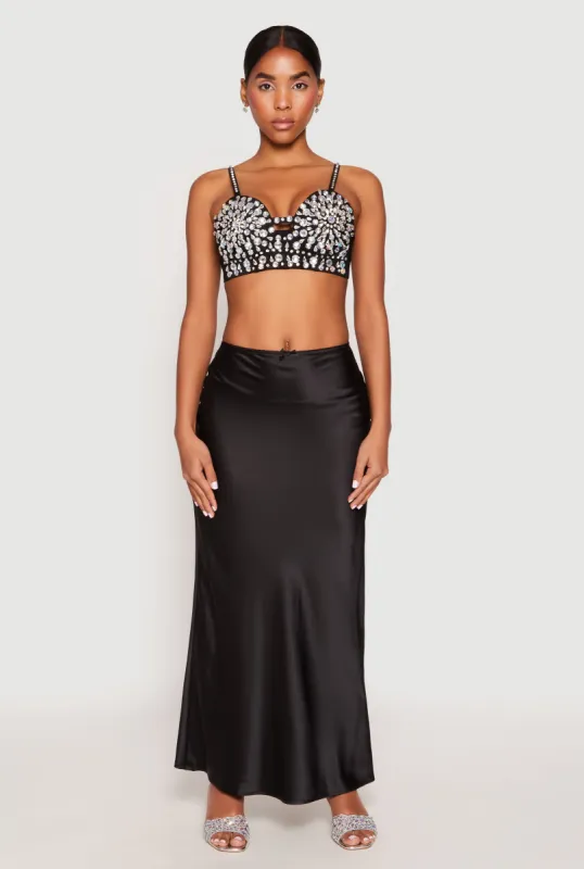 Rhinestone Convertible Bustier Top sold by Rainbow